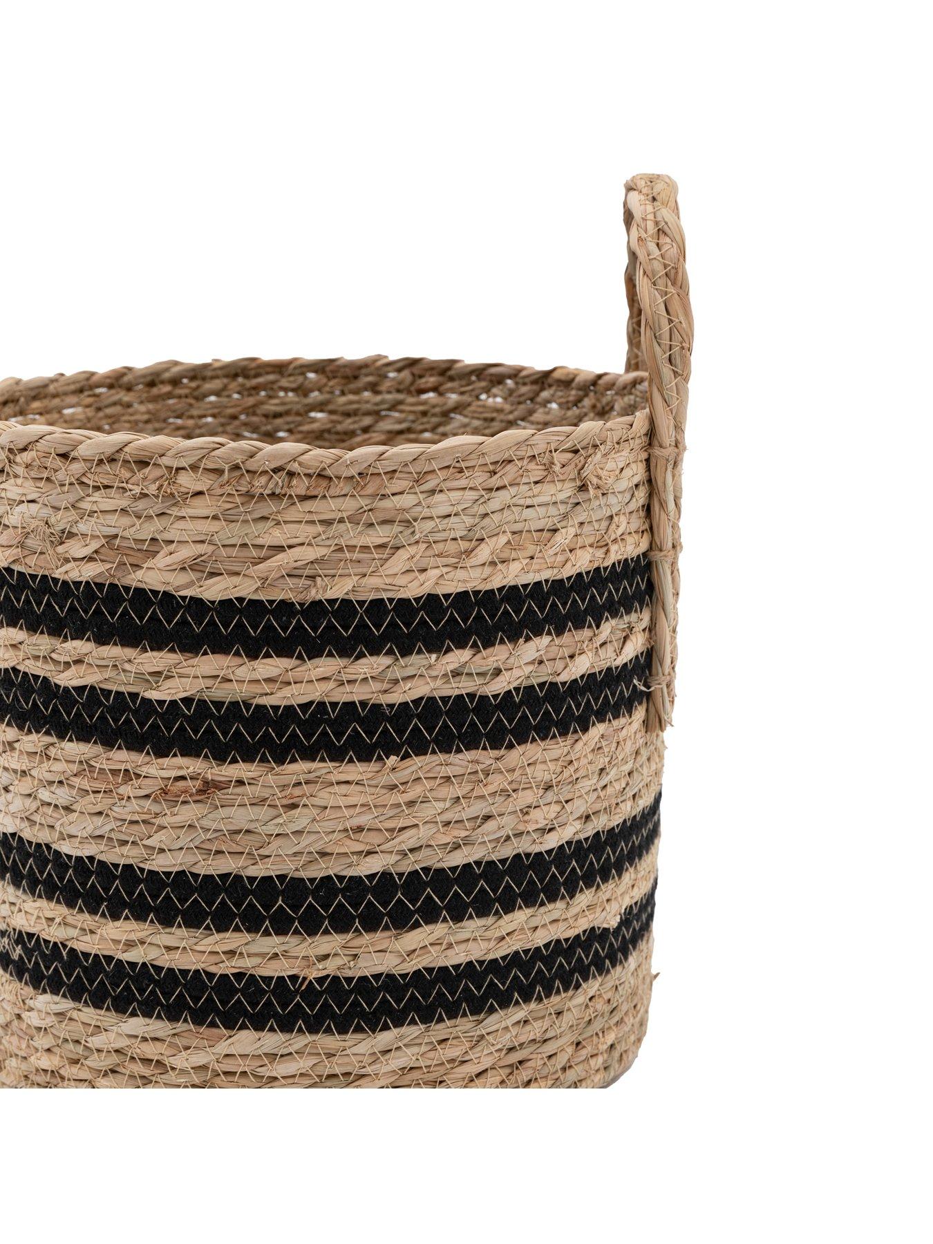 Image 5 of 6 of Gallery Direct Storage Basket Black Stripe Nest S/4 D370mm