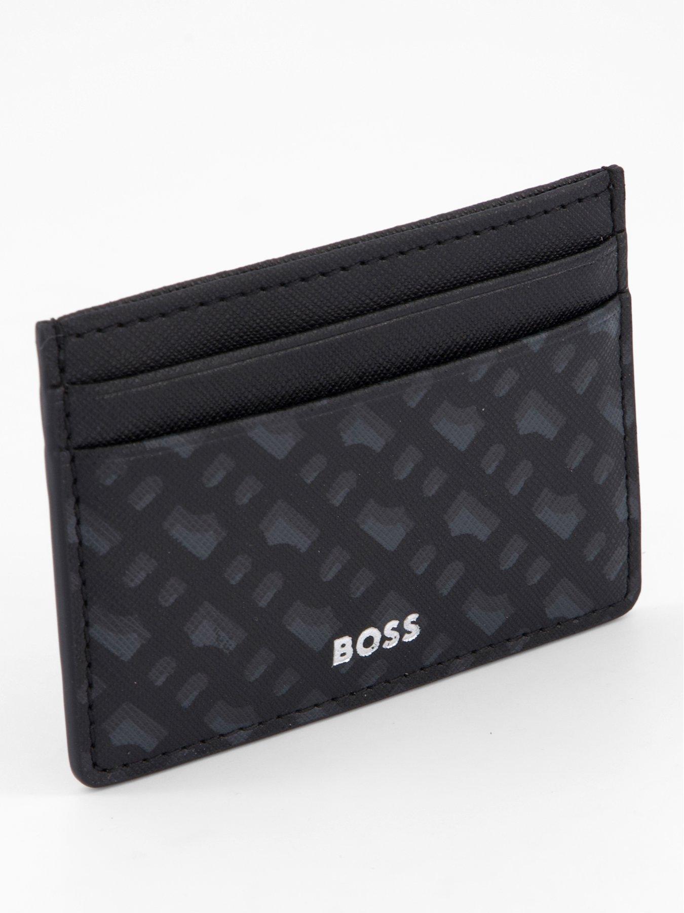  image of boss-zair-monoprint-card-holder-black