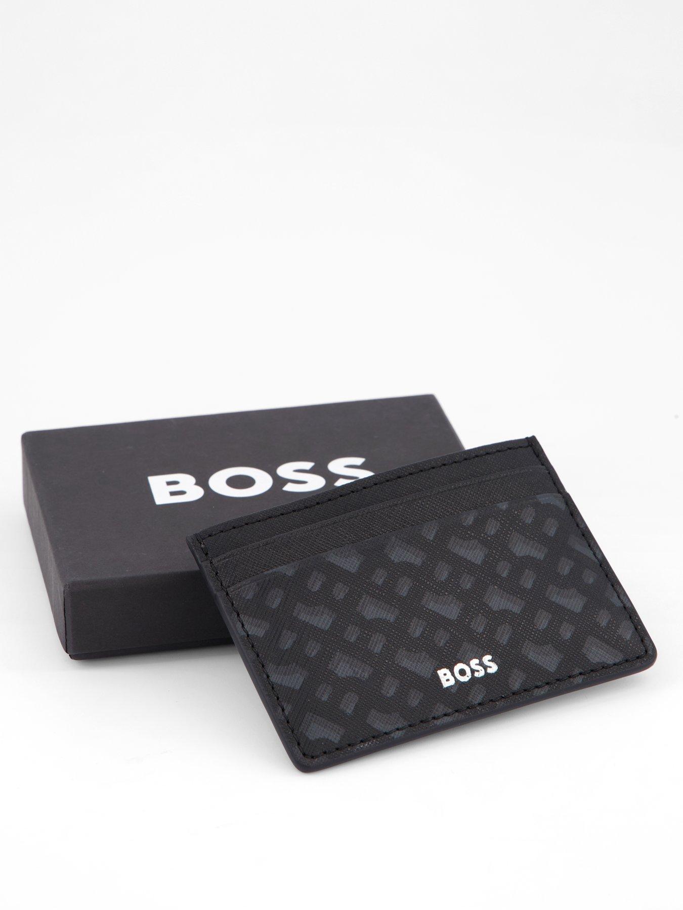  image of boss-zair-monoprint-card-holder-black