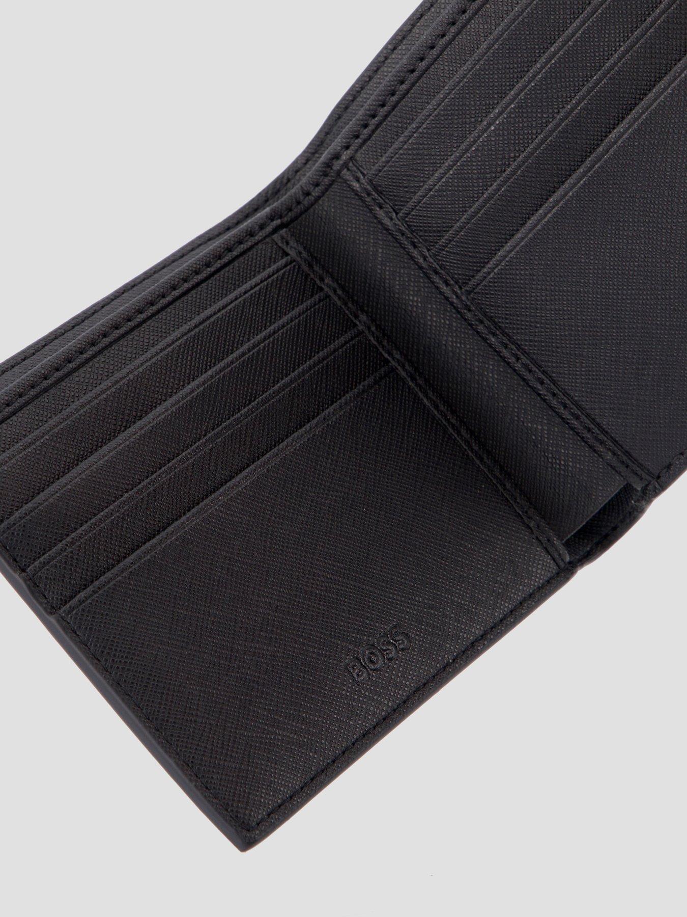  image of boss-zair-monoprint-wallet-black