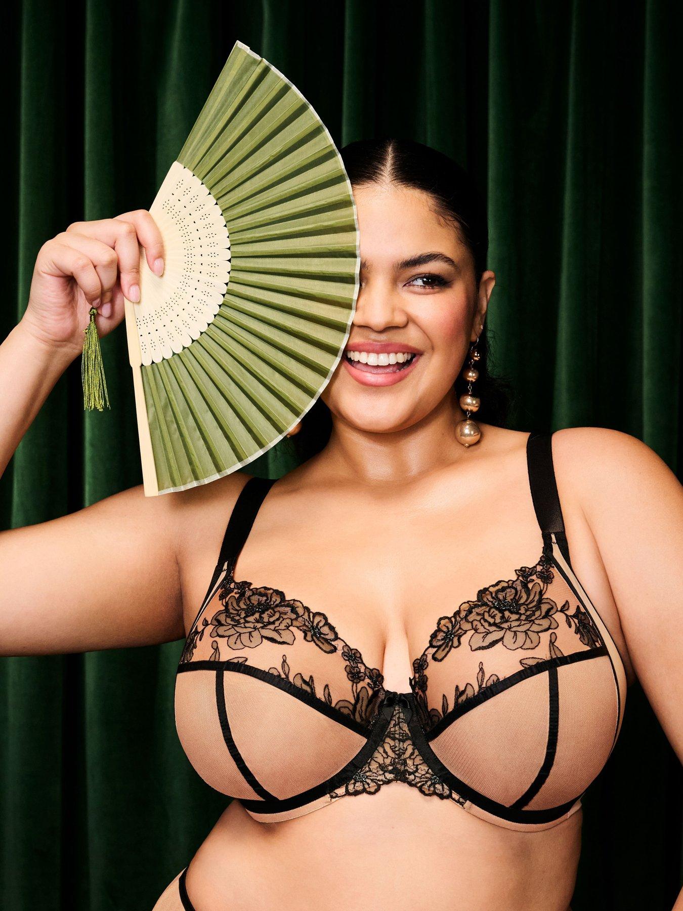 Elomi Teagan Underwire Plunge Bra-Cafe Au Lait - Beige