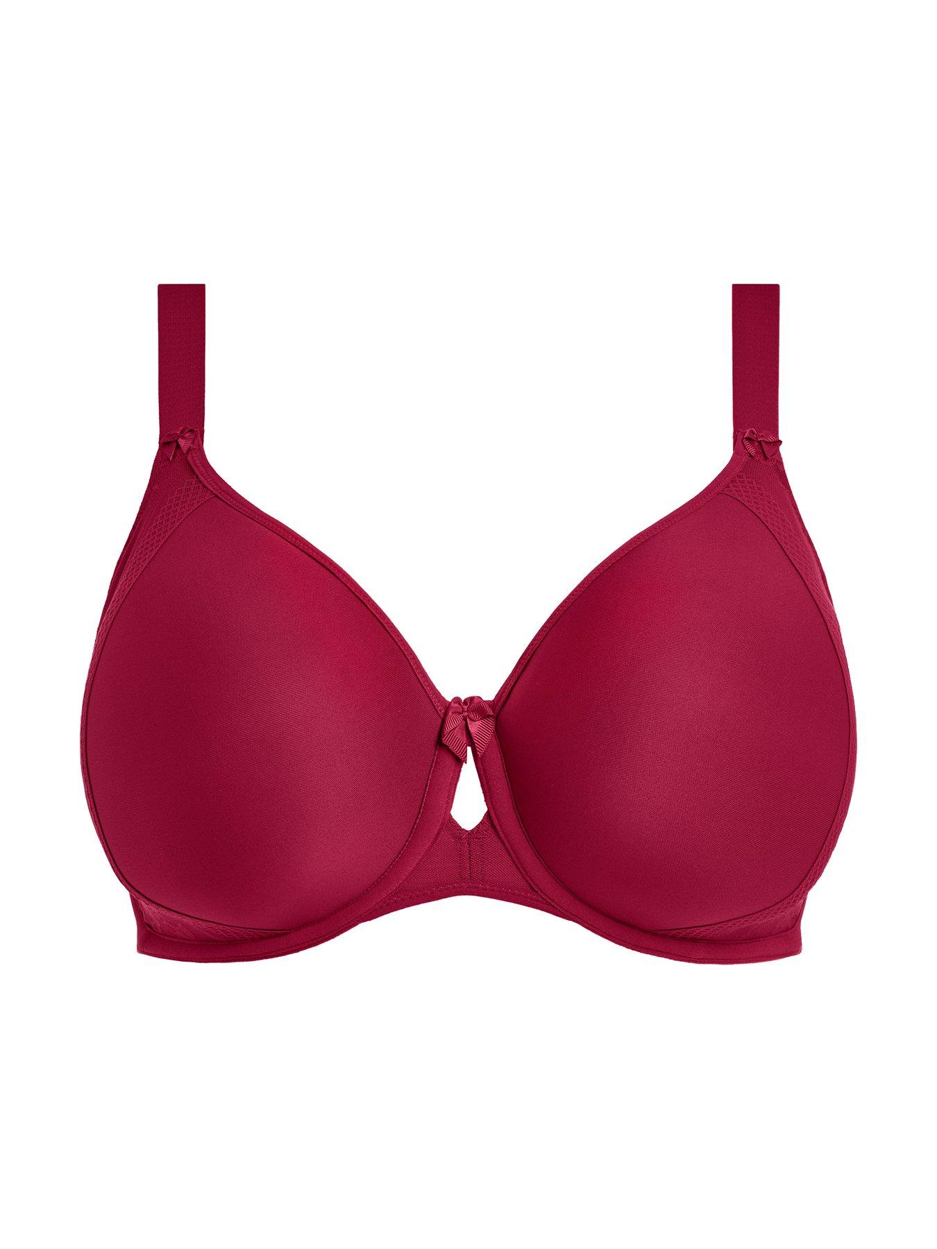  image of elomi-nerina-underwire-moulded-spacer-bra--rouge-red