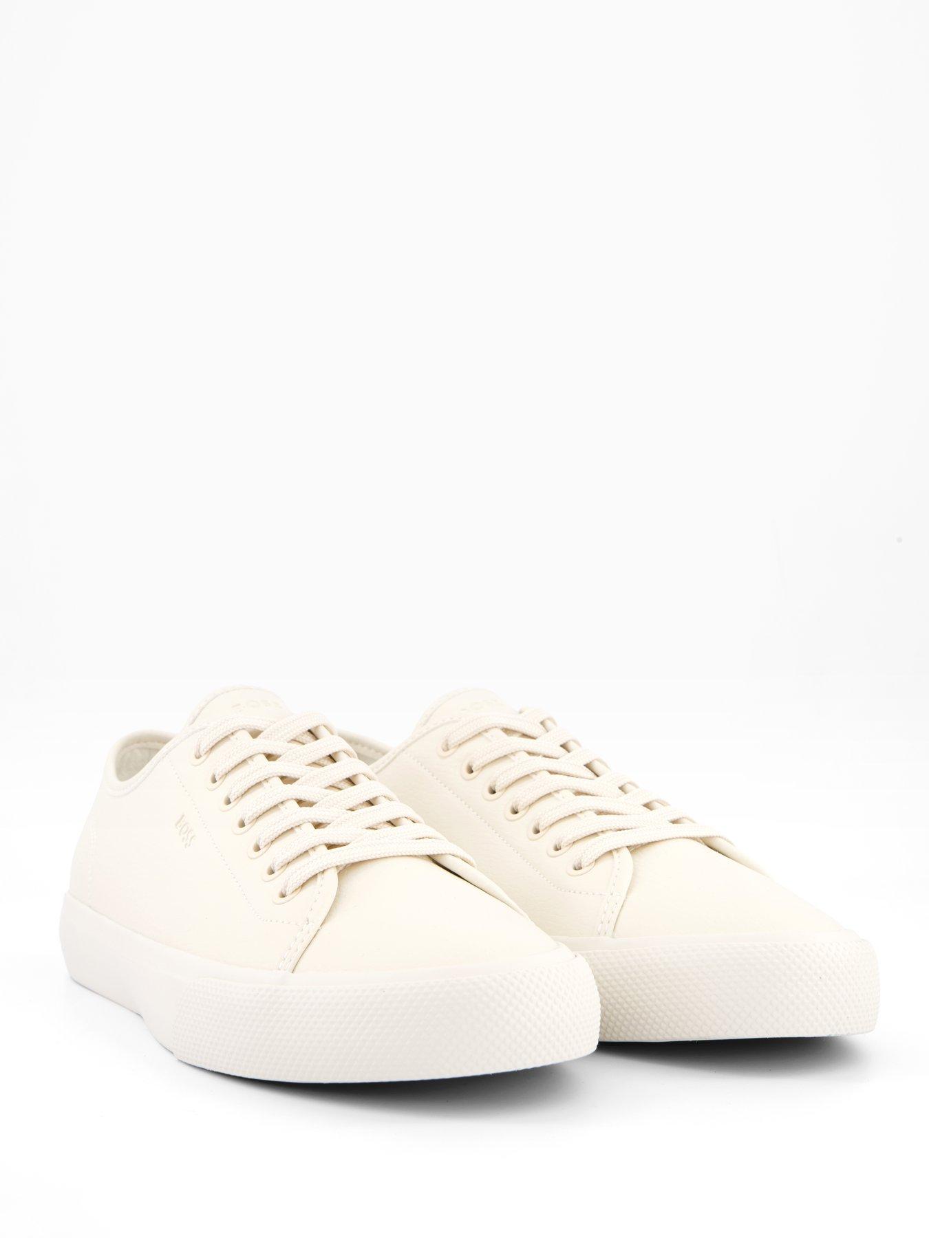 Image 6 of 7 of BOSS Boss Aiden Pu Tennis Sneakers - Off White