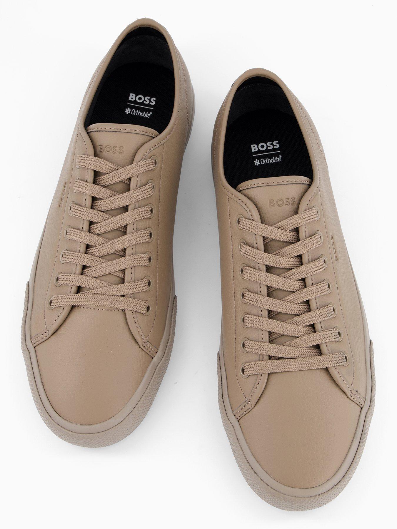  image of boss-aiden-pu-tennis-sneakers-beige