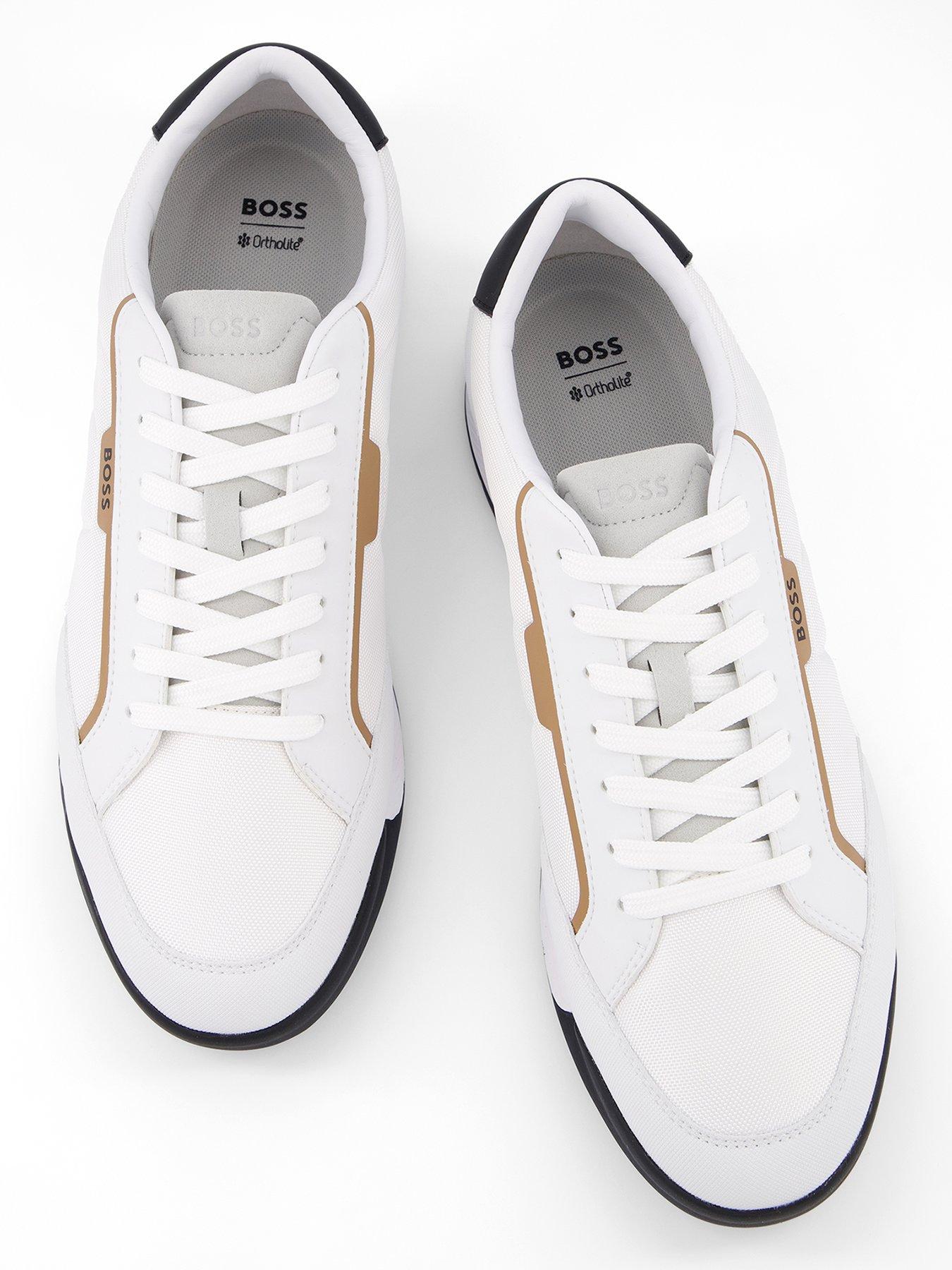  image of boss-nitan-low-profile-nylonleather-trainer-white