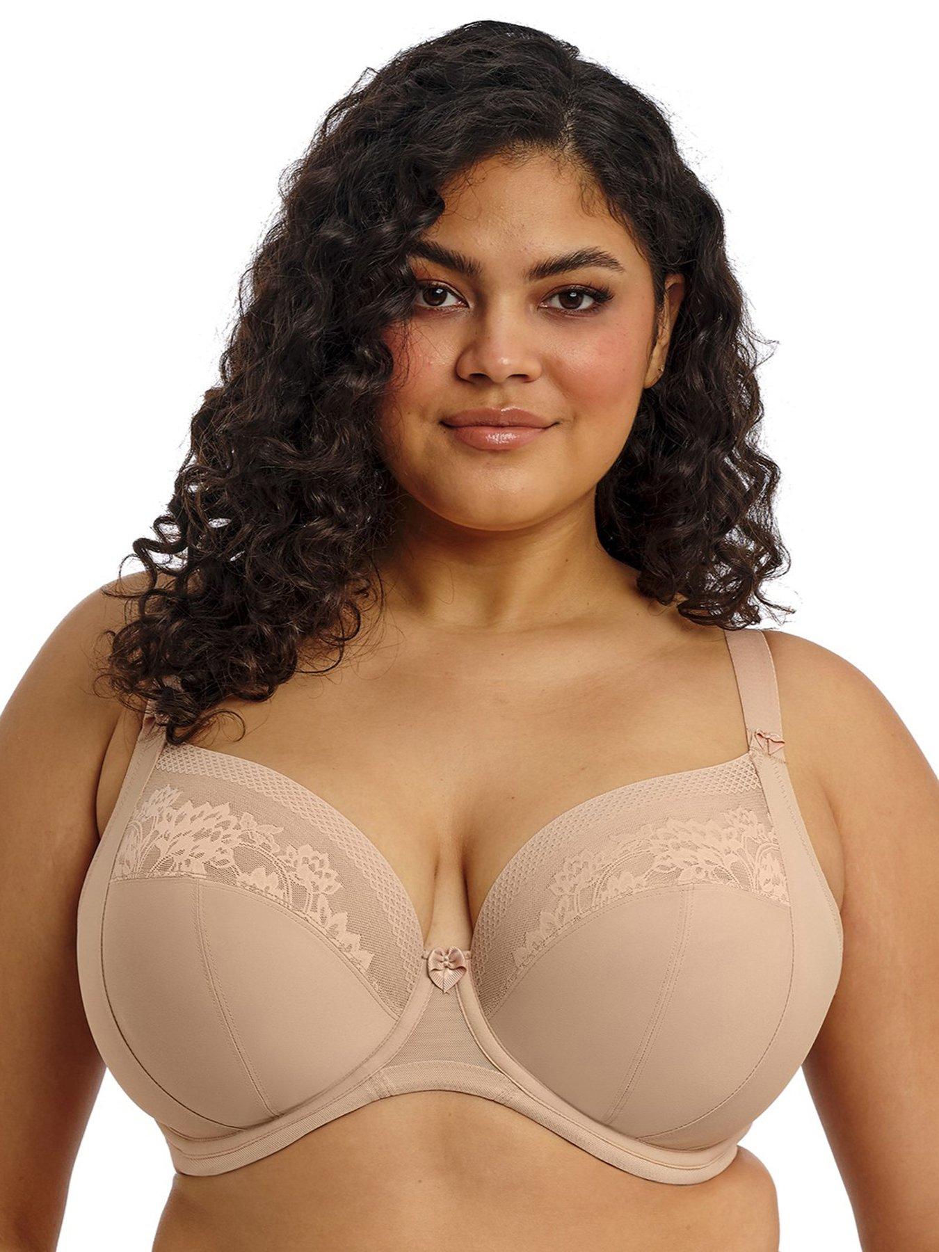  image of elomi-nerina-underwire-stretch-plunge-bra-sahara-beige