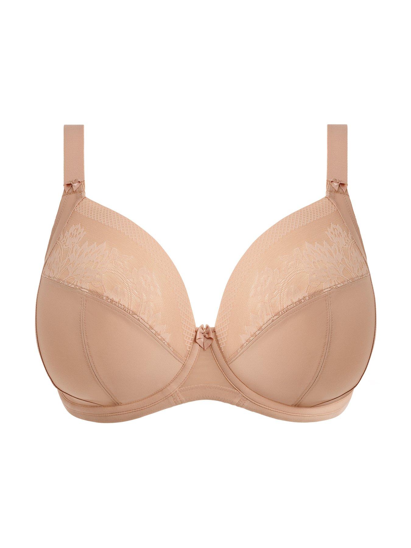  image of elomi-nerina-underwire-stretch-plunge-bra-sahara-beige