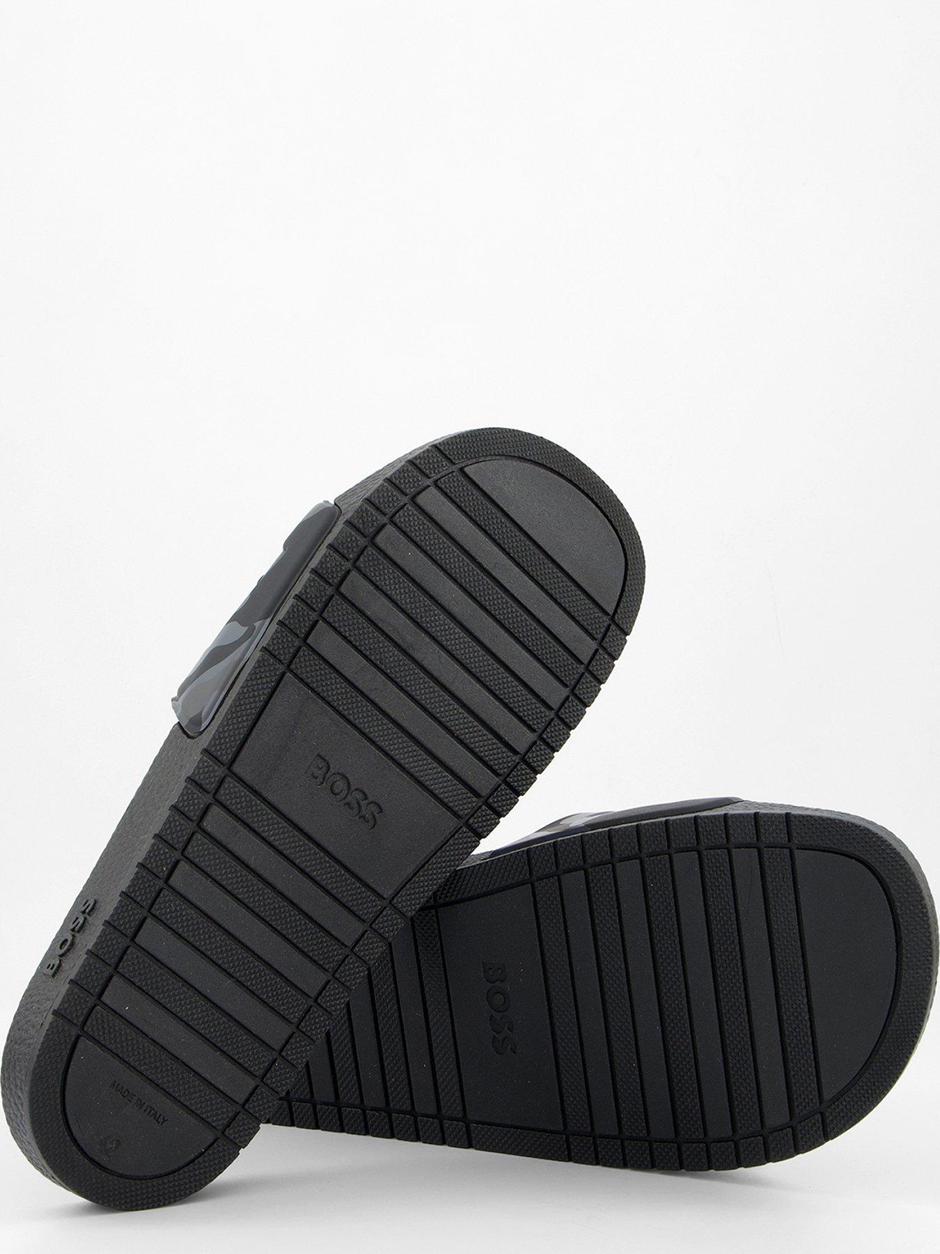 Image 4 of 6 of BOSS Aryeh Contrast Logo Camo Sliders - Grey