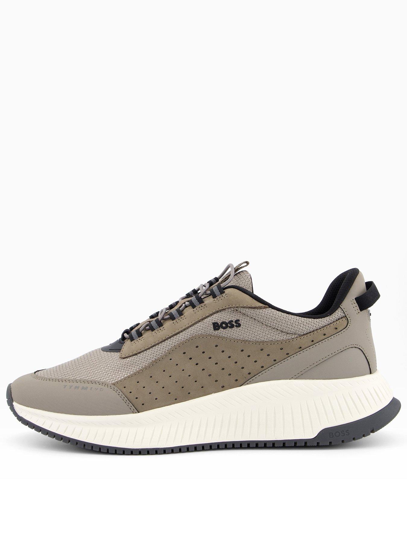 BOSS Ttnm Evo Knitted Pu/Mesh Runner - Dark Beige
