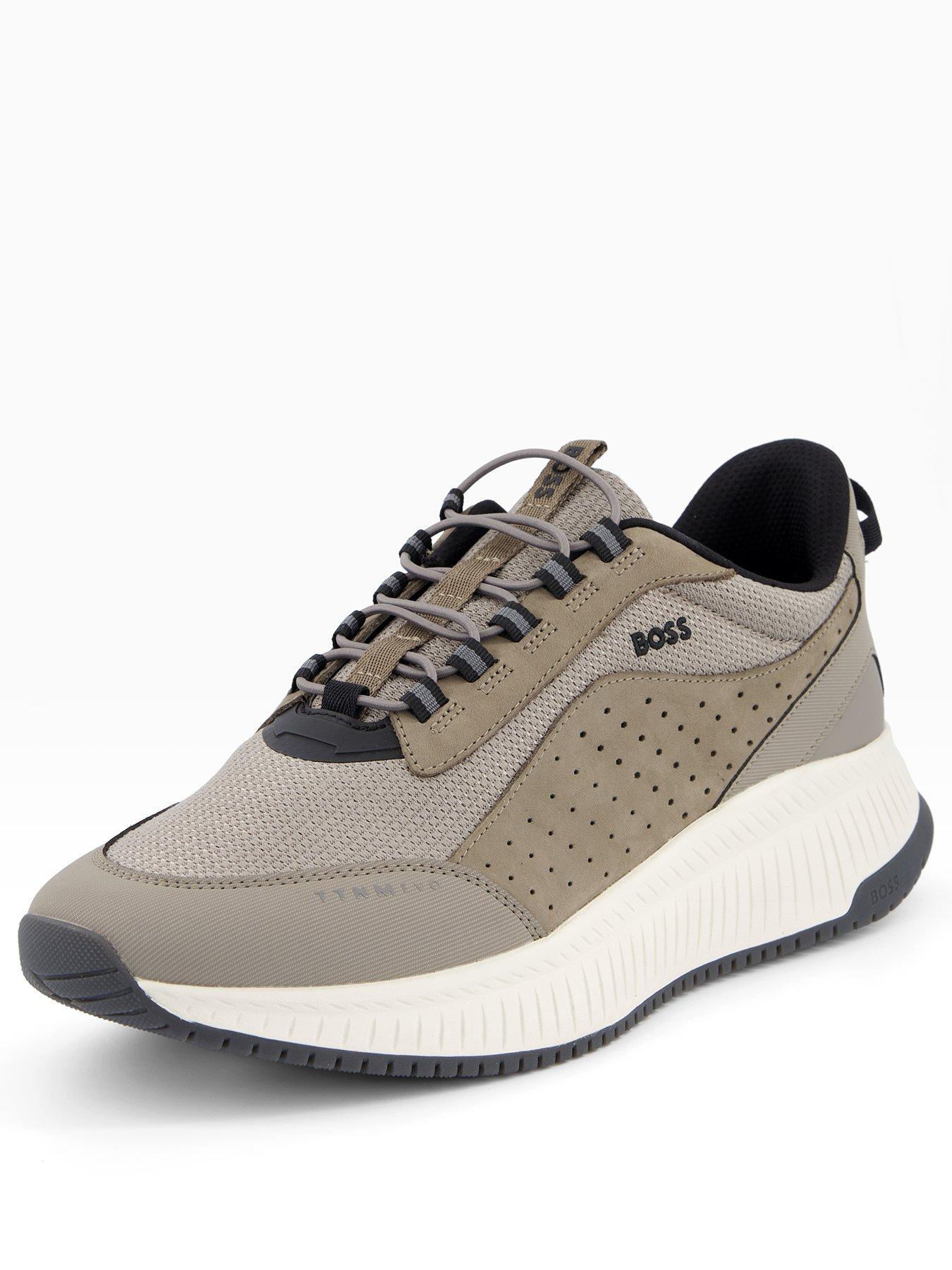  image of boss-ttnm-evo-knitted-pumesh-runner-dark-beige