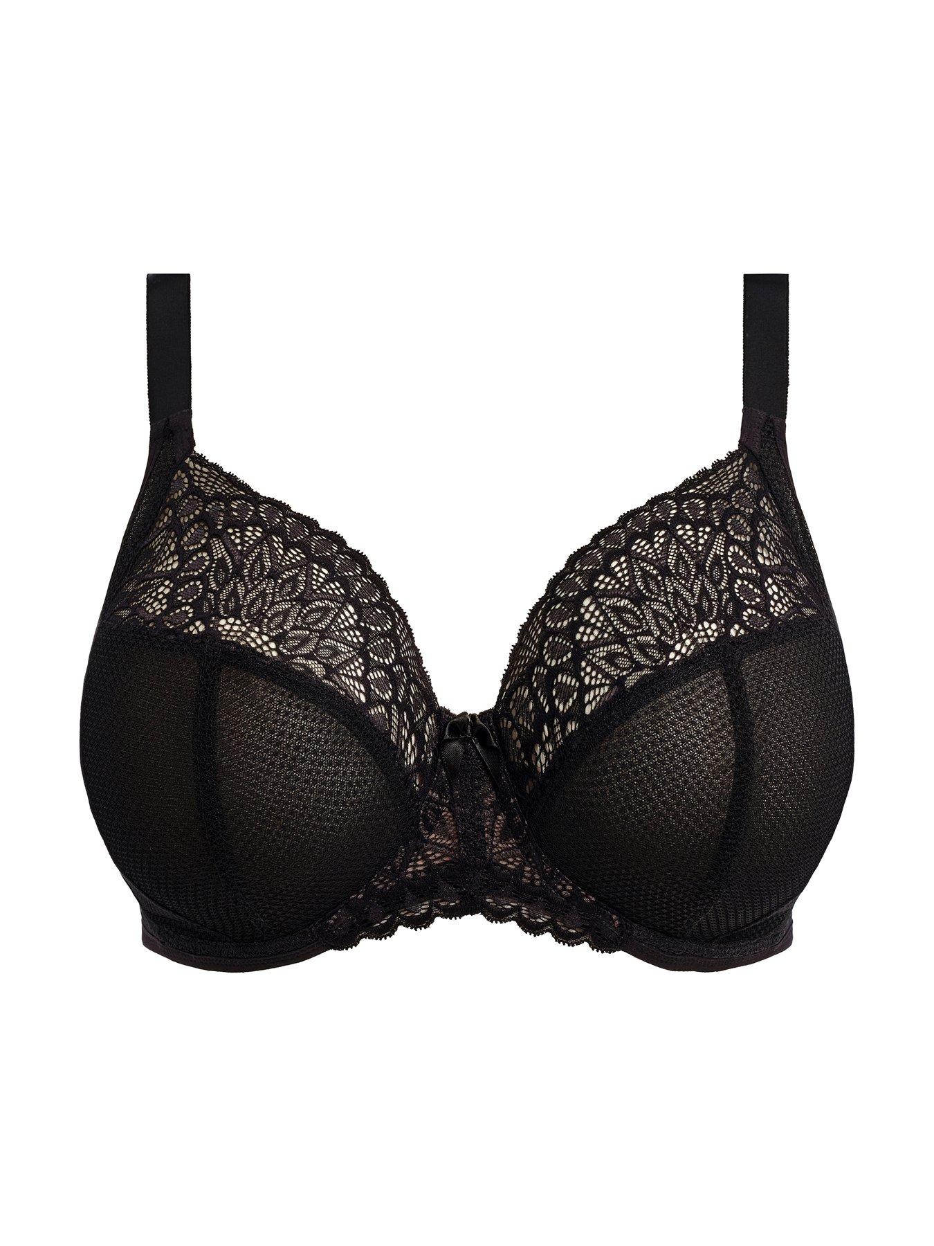  image of elomi-tiernie-underwire-plunge-bra-black
