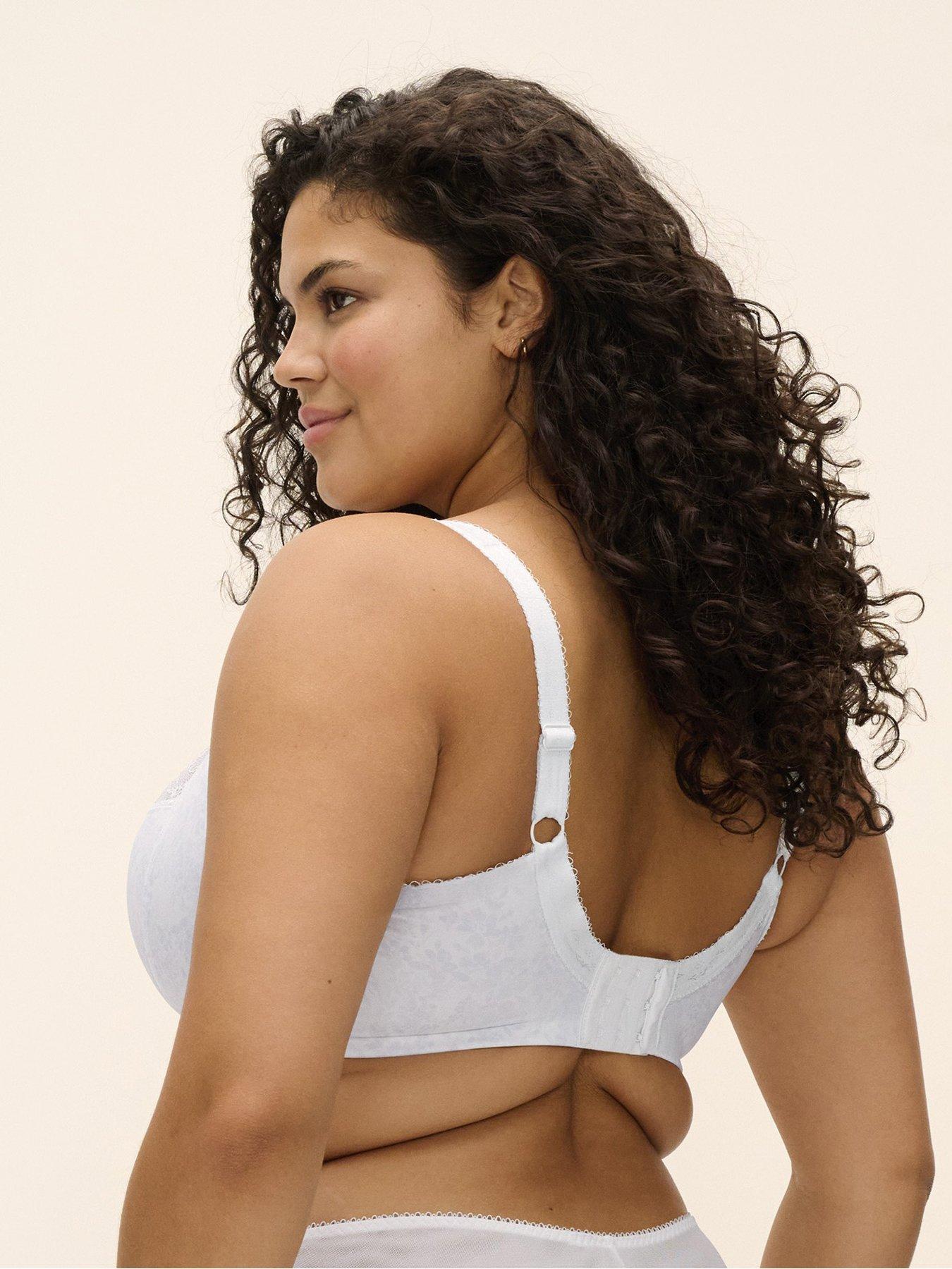  image of elomi-lucie-underwire-stretch-plunge-bra-white