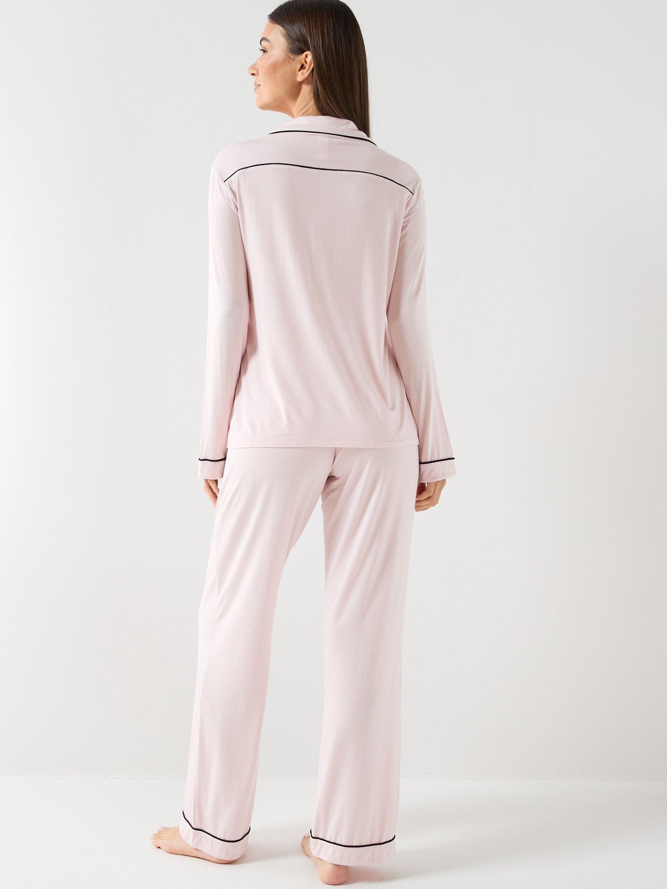 stillFront image of dorina-charli-pyjama-top-and-pants-pink