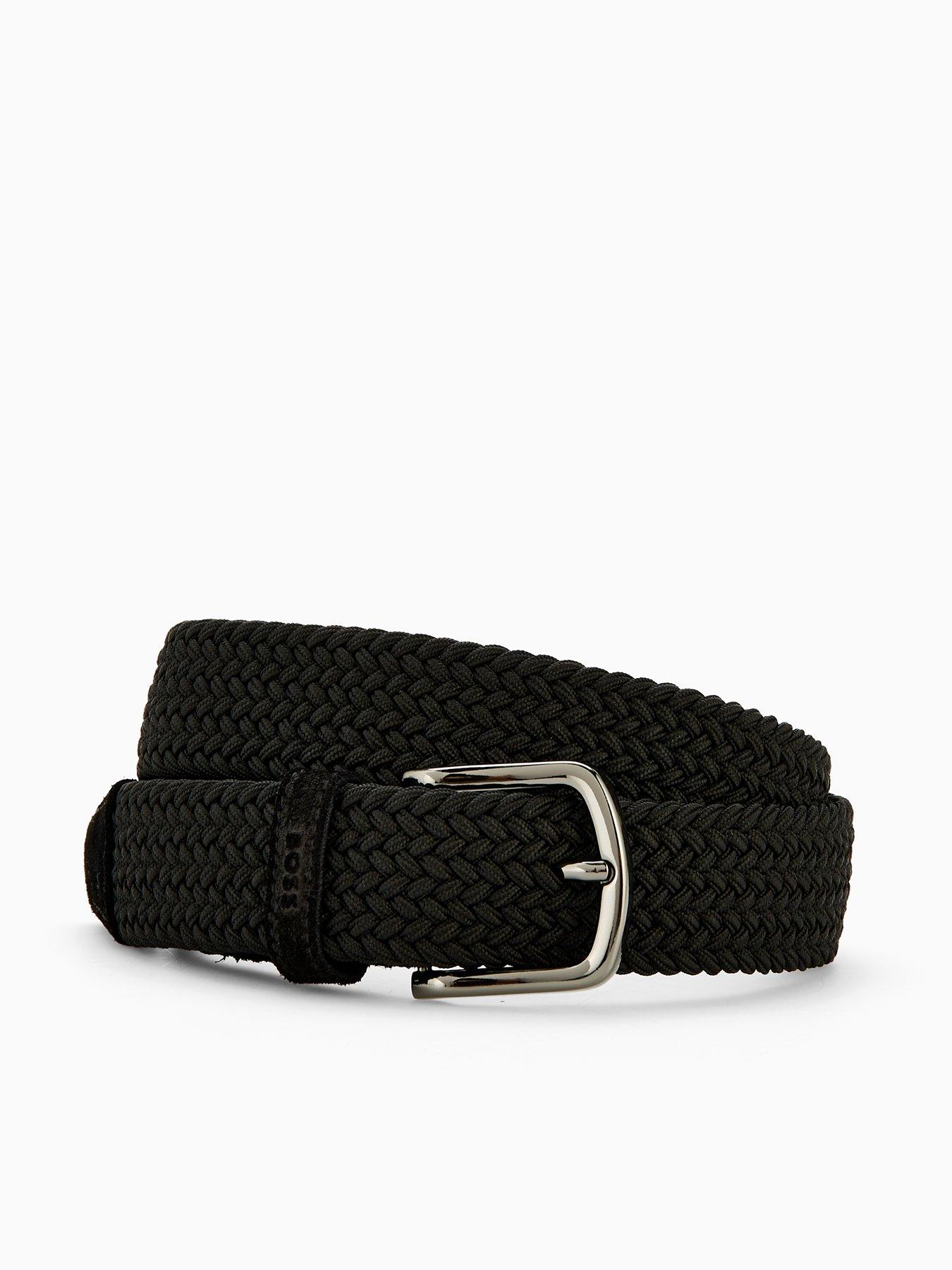  image of boss-sash-canvas-woven-belt-black