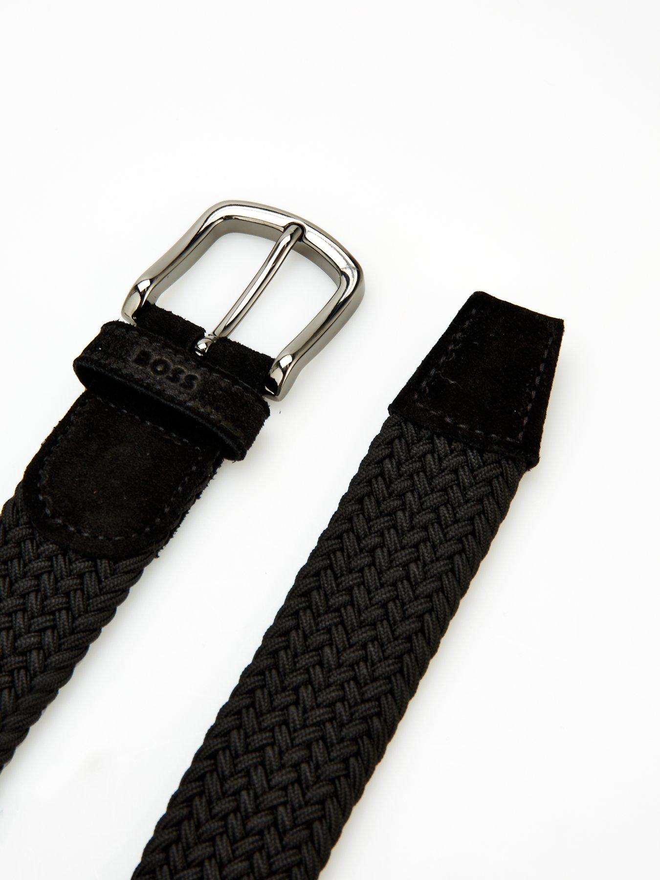  image of boss-sash-canvas-woven-belt-black