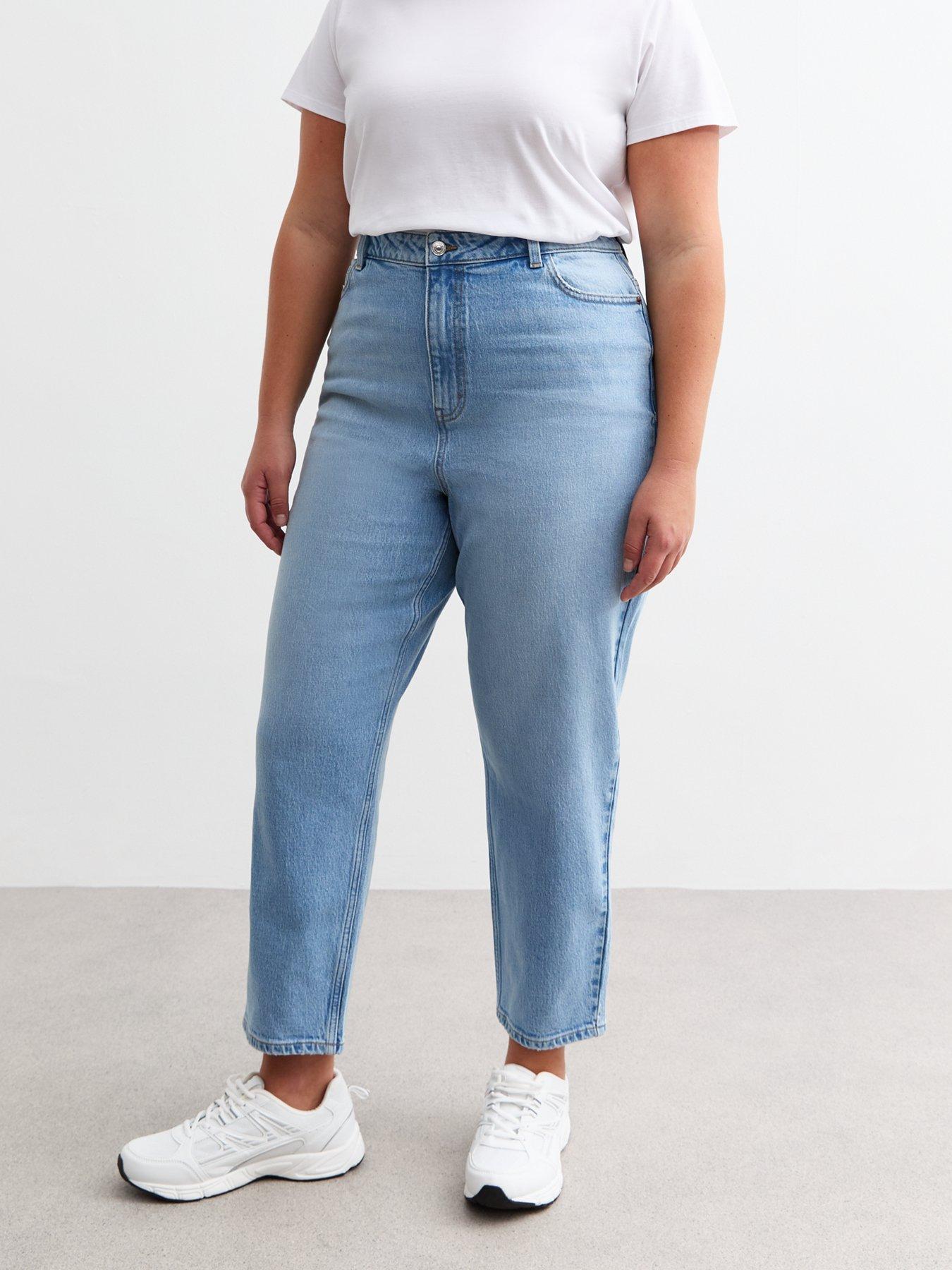 undefined Curves High Waist Mom Jeans - Light Blue