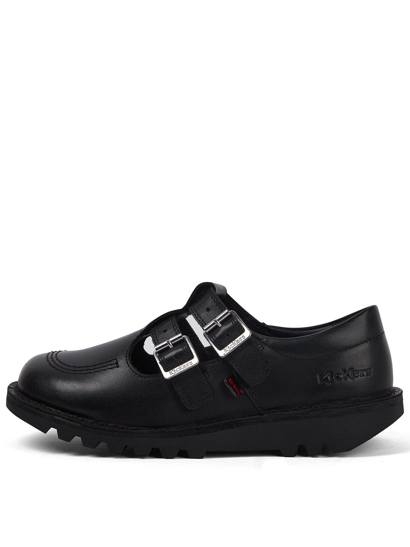 undefined Kick T Double Leather Shoe - Black