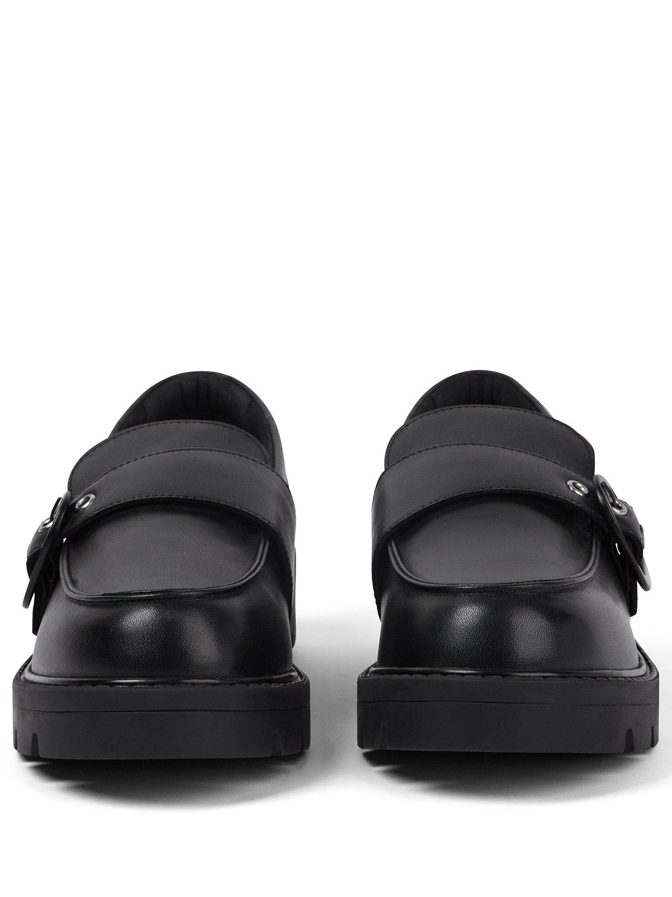Image 2 of 7 of Kickers Kori Monk Strap Leather Shoe - Black