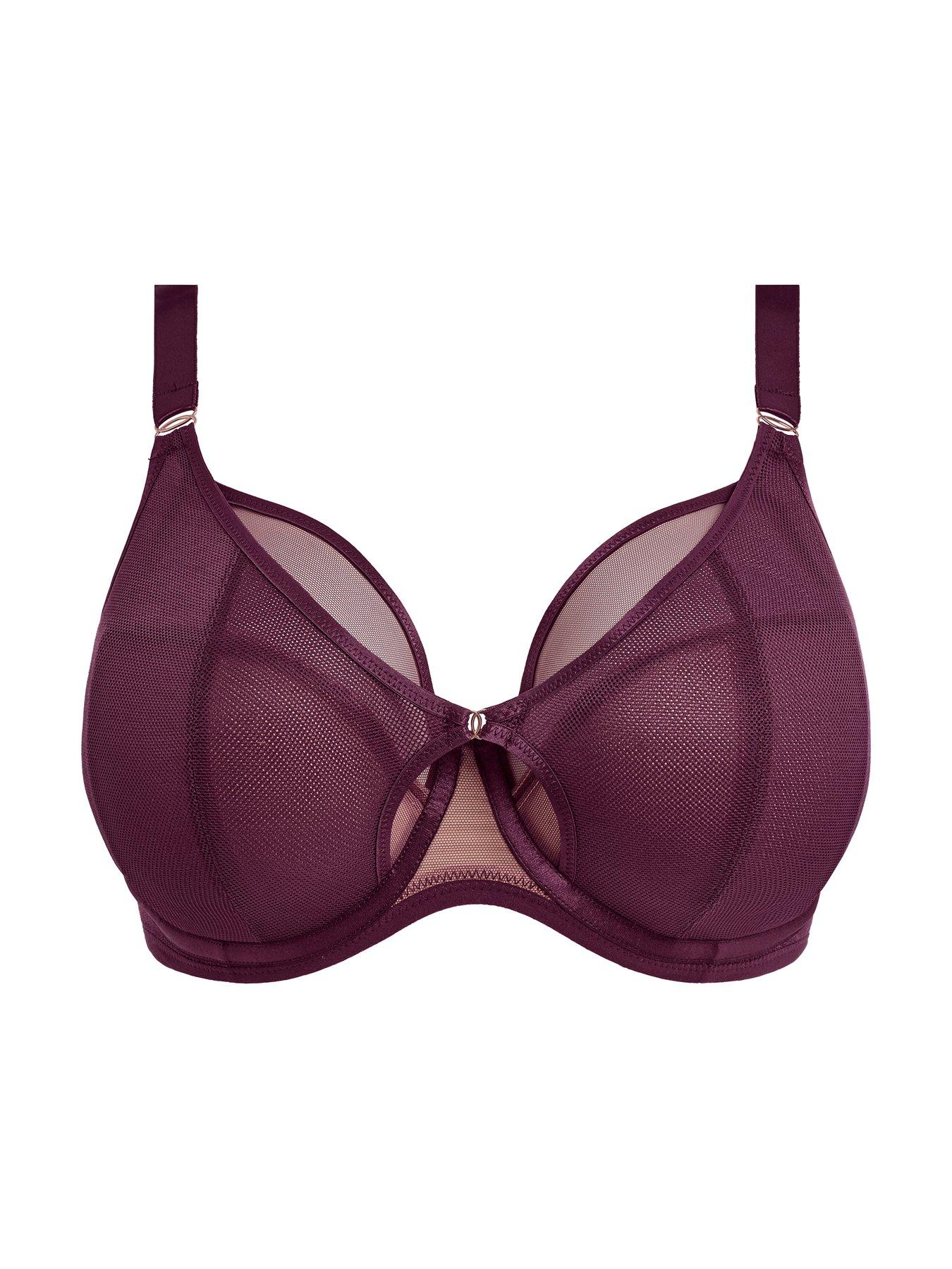 Image 4 of 4 of Elomi Kintai Underwire Plunge Bra - Blackberry