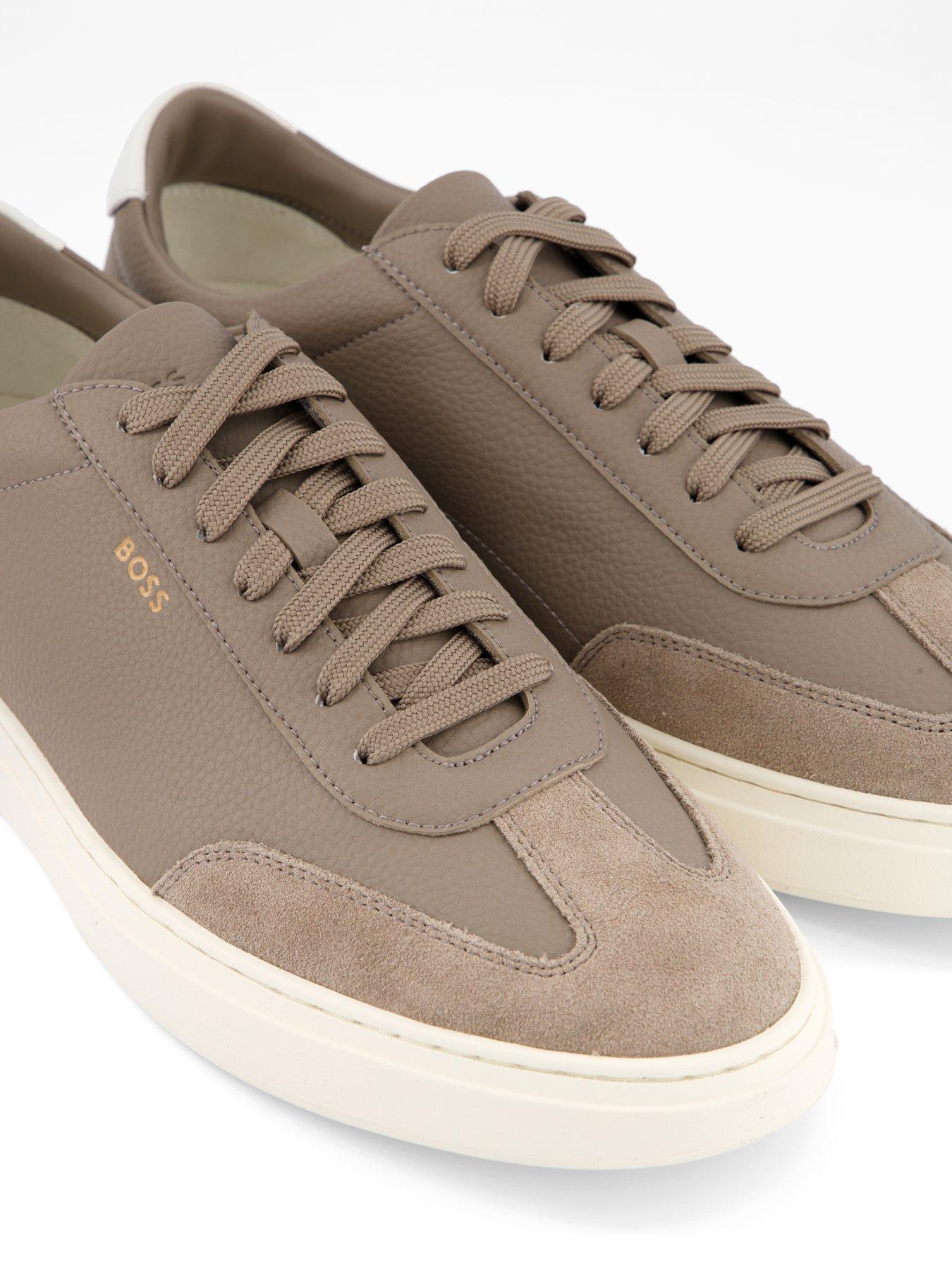 Image 5 of 7 of BOSS Kieran Leather/Suede Sneakers - Beige