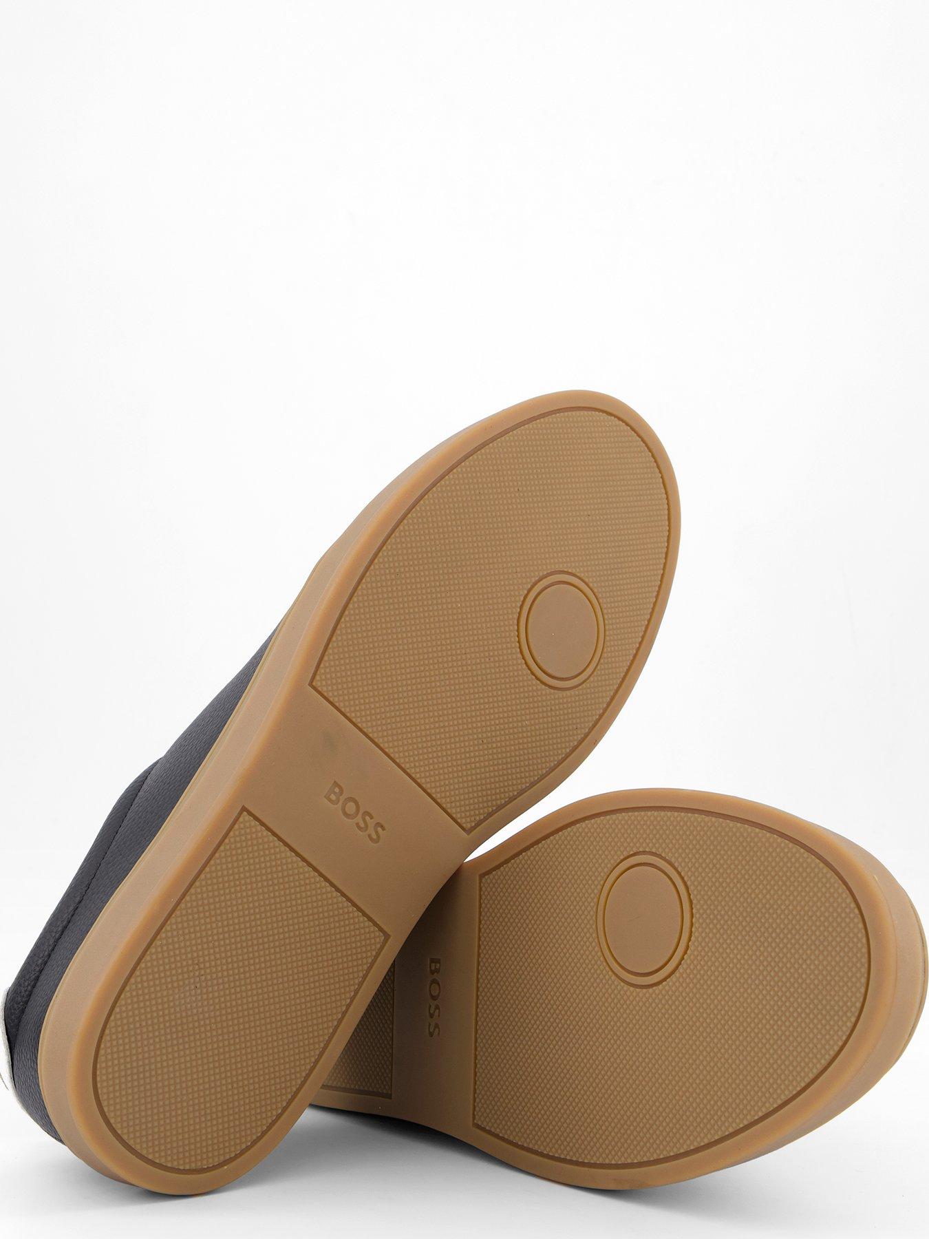  image of boss-kieran-leathersuede-sneakers-dark-grey