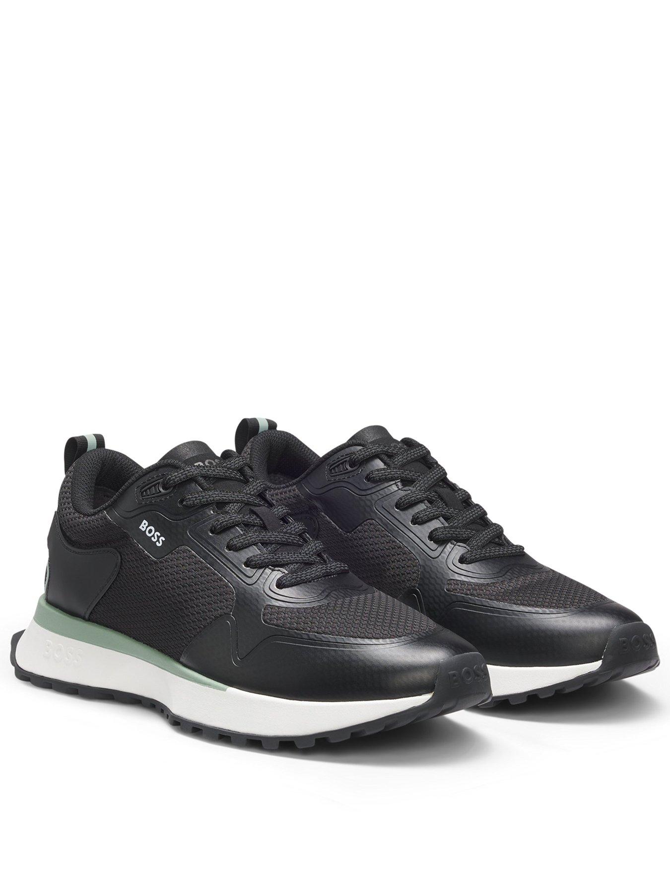 front image of boss-jonah-mesh-runner-black