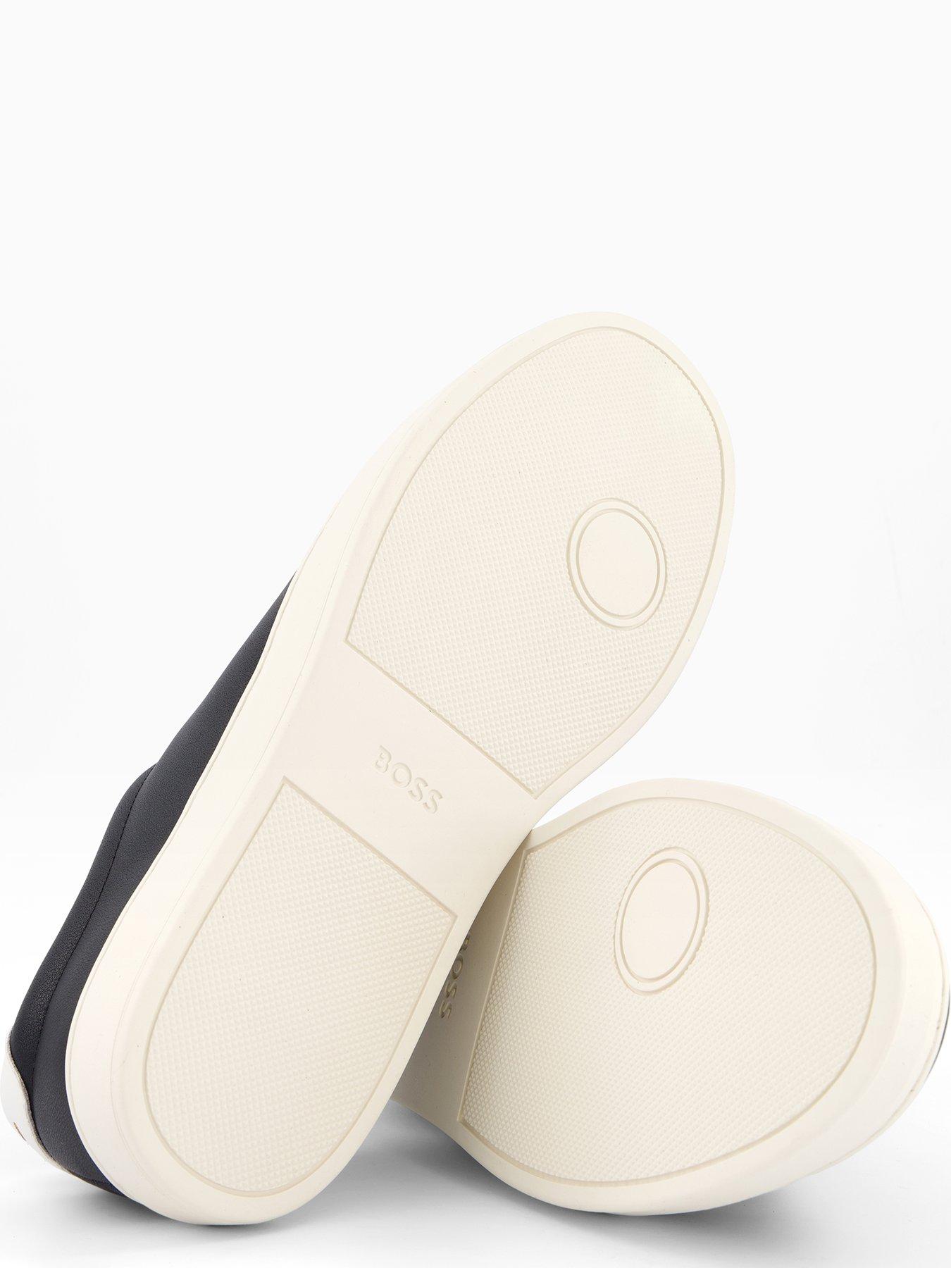 Image 4 of 7 of BOSS Kieran Tennis Leather Trainers - Black/White