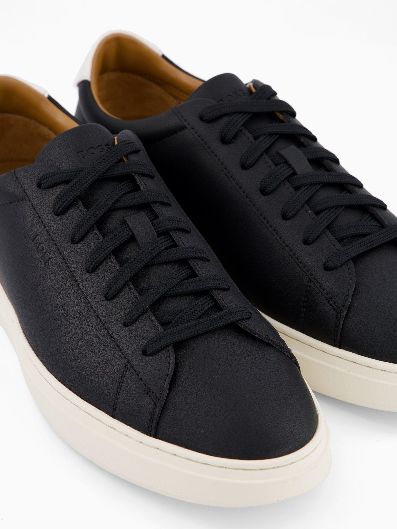 Image 5 of 7 of BOSS Kieran Tennis Leather Trainers - Black/White