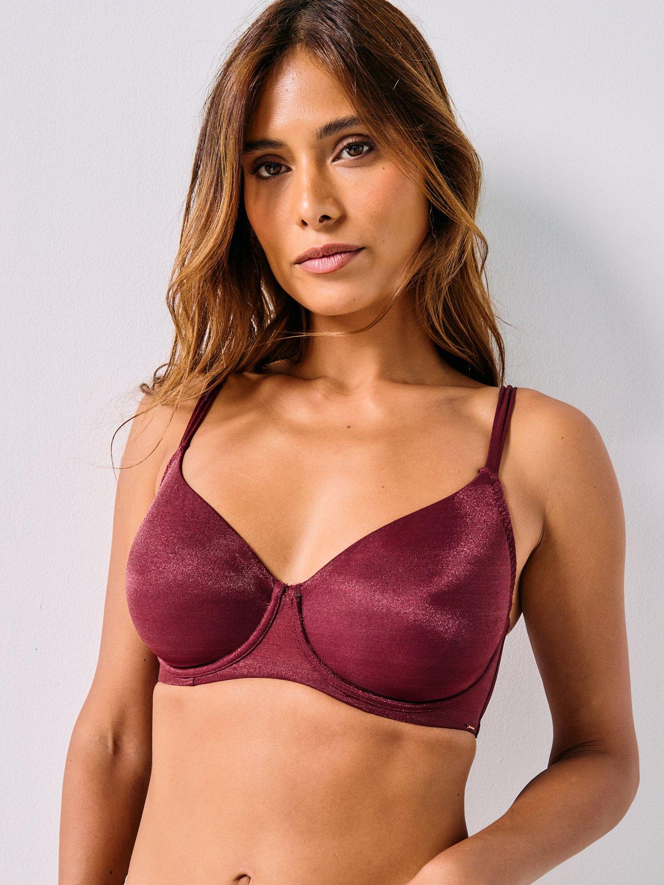 DORINA Dorina Origins Shimmer Mesh Non Padded Wired Bra - Red