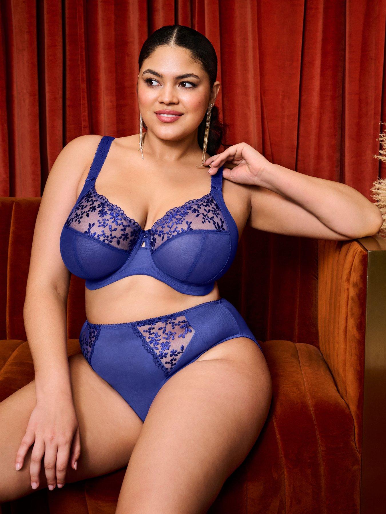 Elomi Zarla High Leg Brief - Sapphire Blue