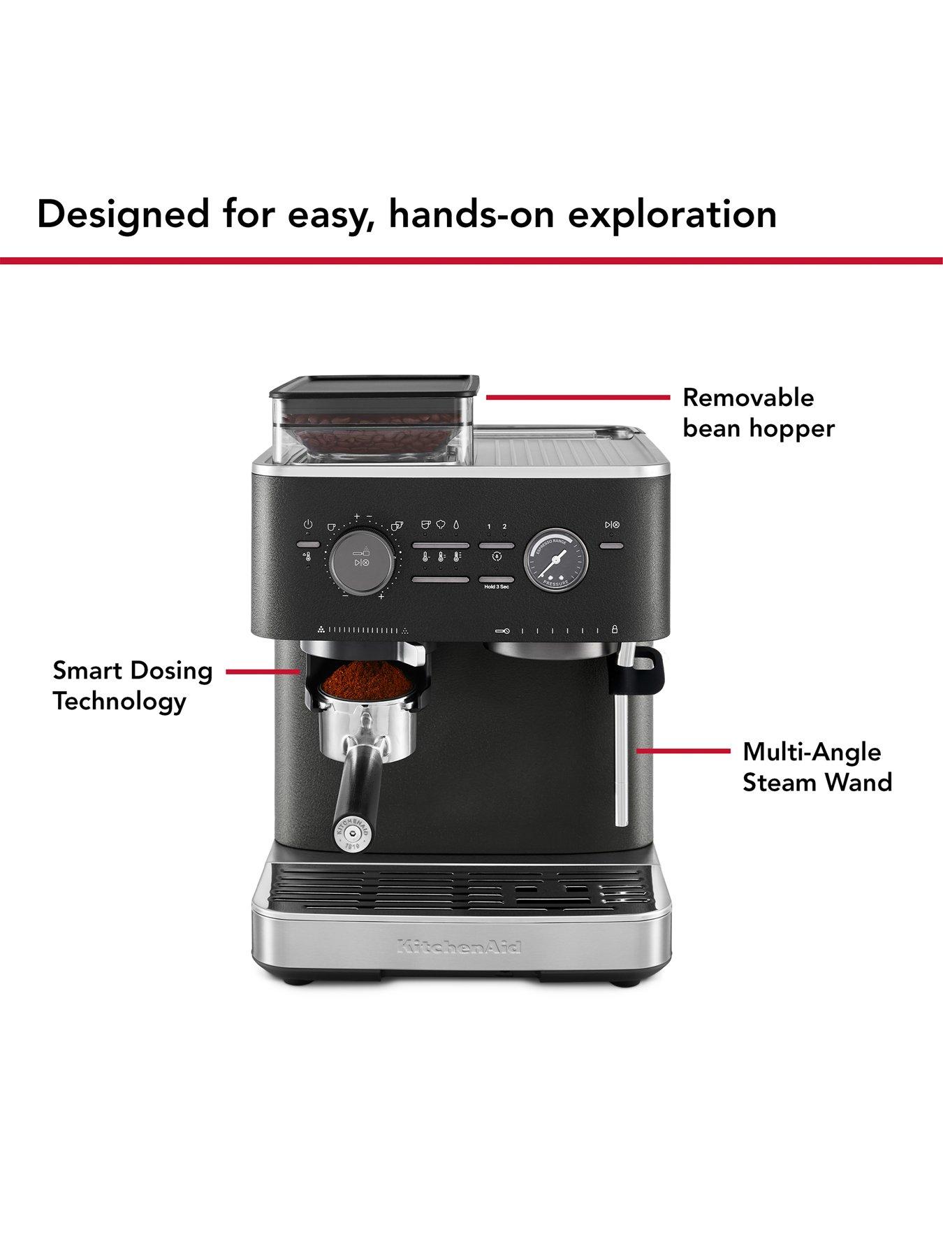  image of kitchenaid-semi-automatic-espresso-machine-with-burr-grinder-cast-iron-black