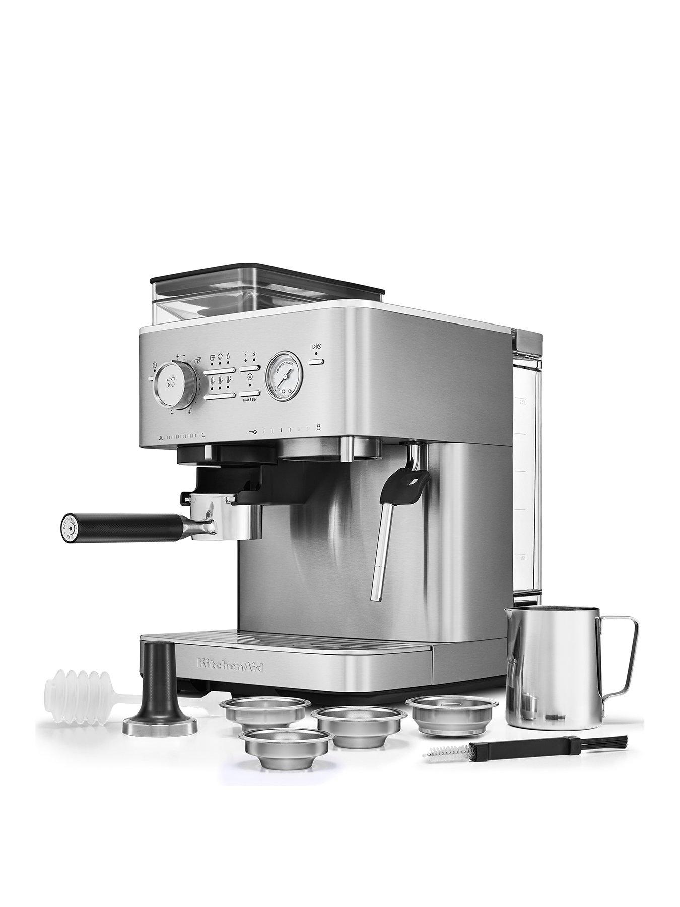  image of kitchenaid-semi-automatic-espresso-machine-with-burr-grinder-stainless-steel