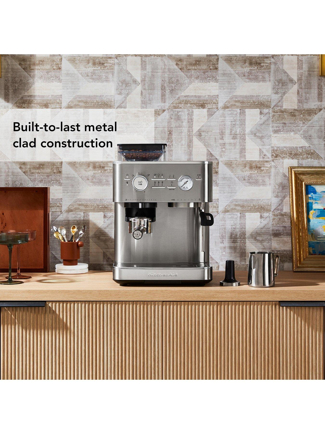  image of kitchenaid-semi-automatic-espresso-machine-with-burr-grinder-stainless-steel
