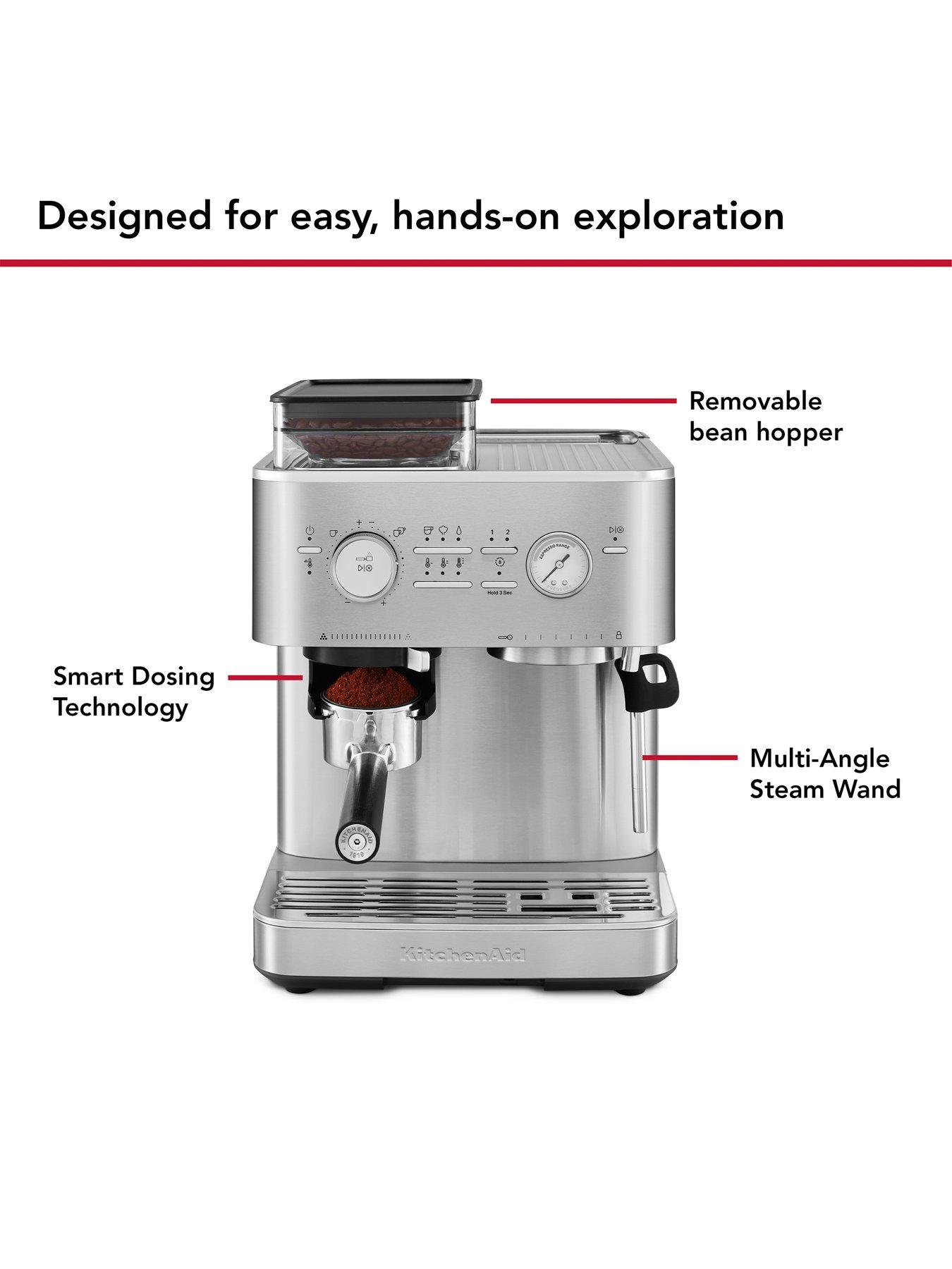 image of kitchenaid-semi-automatic-espresso-machine-with-burr-grinder-stainless-steel