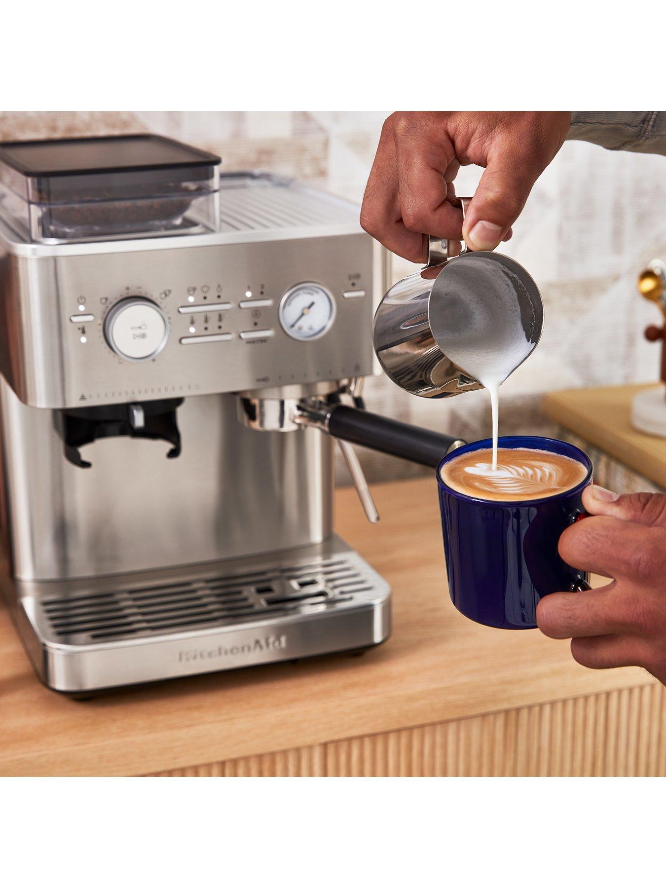 image of kitchenaid-semi-automatic-espresso-machine-with-burr-grinder-stainless-steel