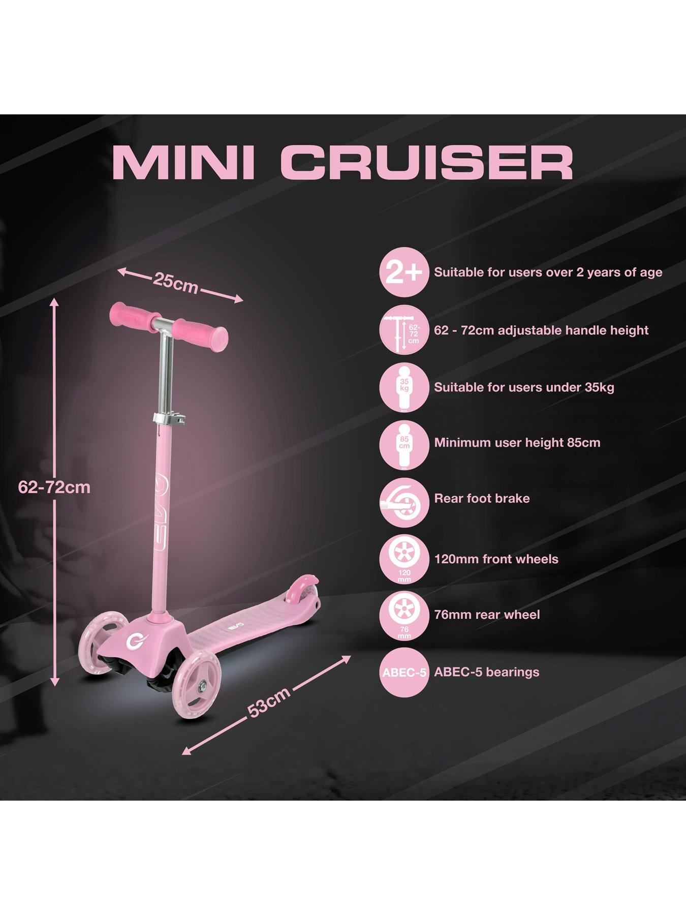Image 4 of 6 of EVO Mini Cruiser 3 Wheel Scooter - Pink