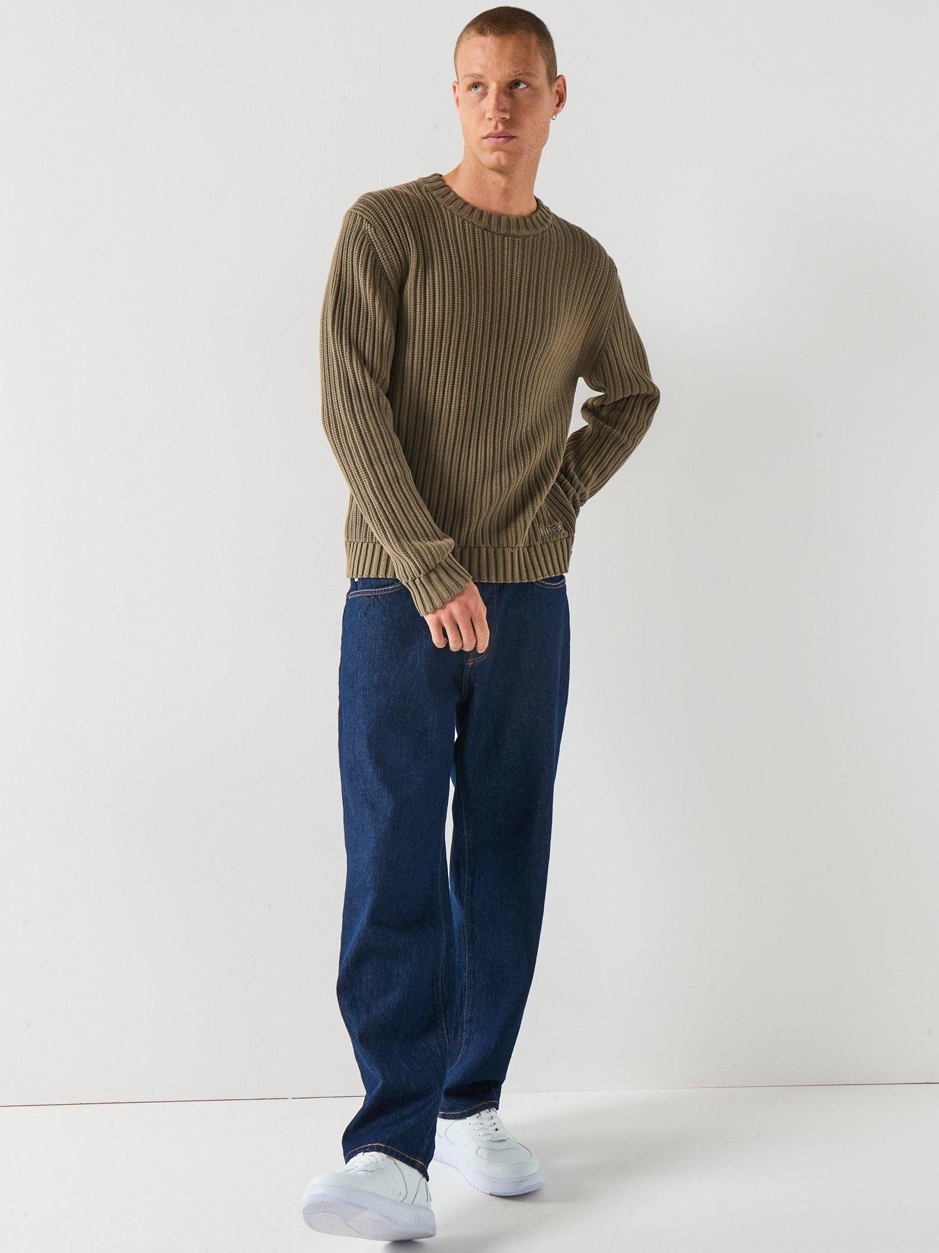 Image 3 of 6 of HUGO Sribben_1 Slim Fit Knitted Jumper - Grey