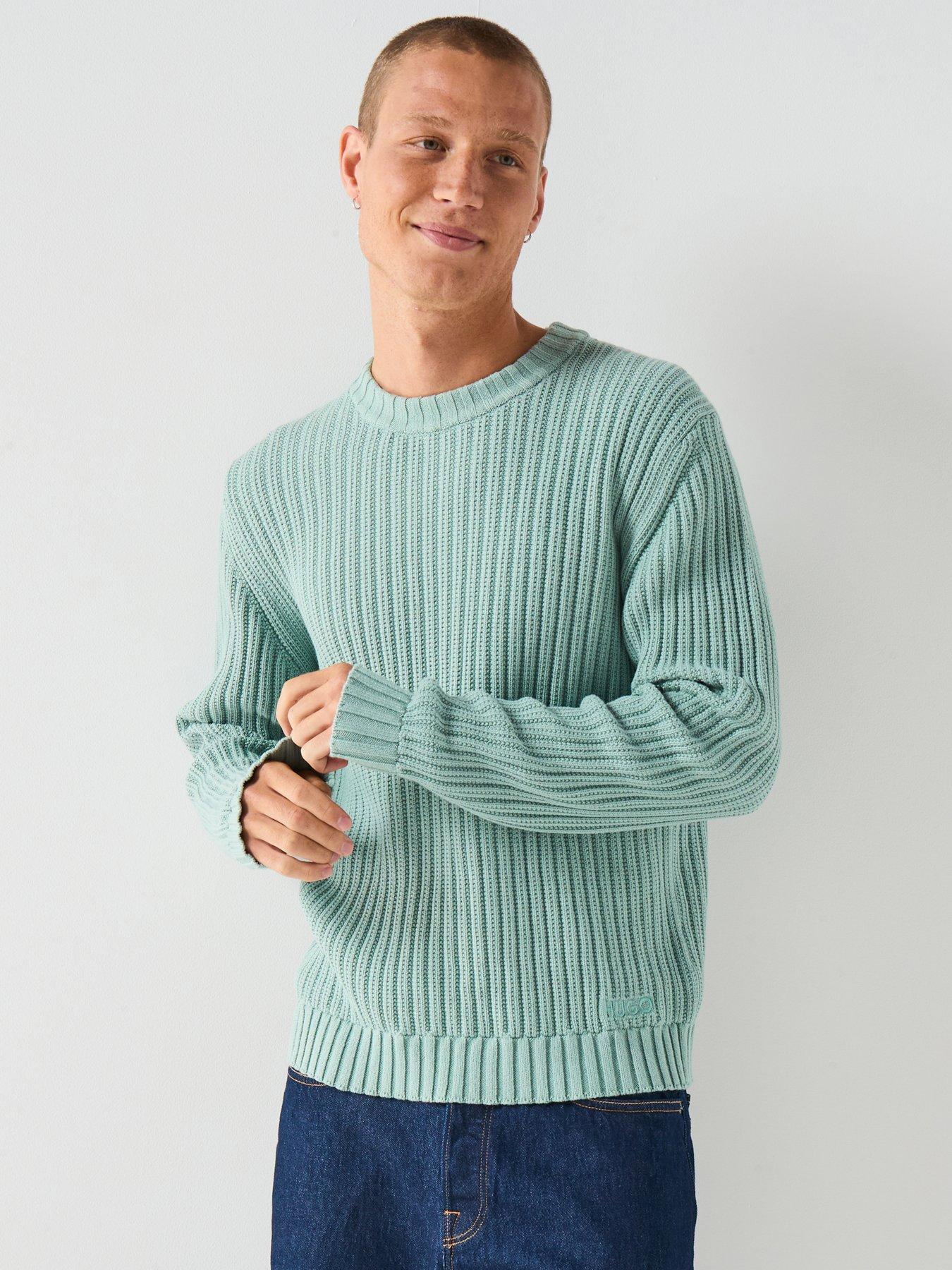 HUGO Slim Fit Knitted Jumper - Green