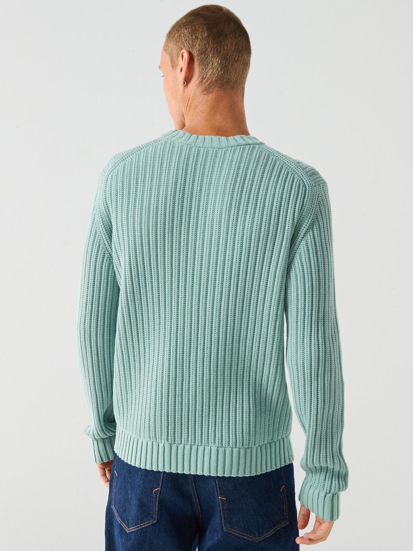 Image 2 of 6 of HUGO Slim Fit Knitted Jumper - Green