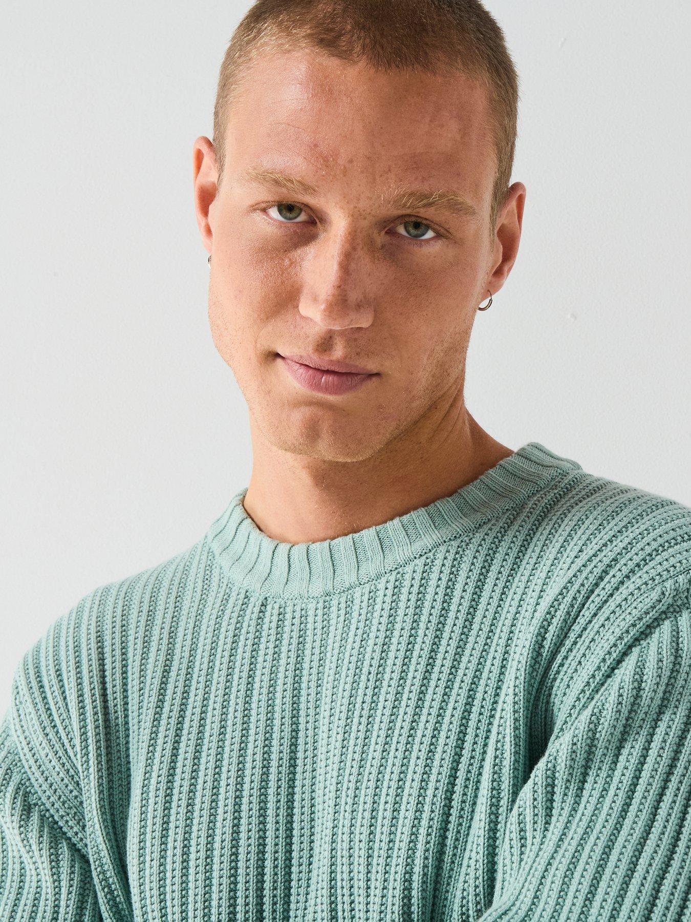 Image 4 of 6 of HUGO Slim Fit Knitted Jumper - Green