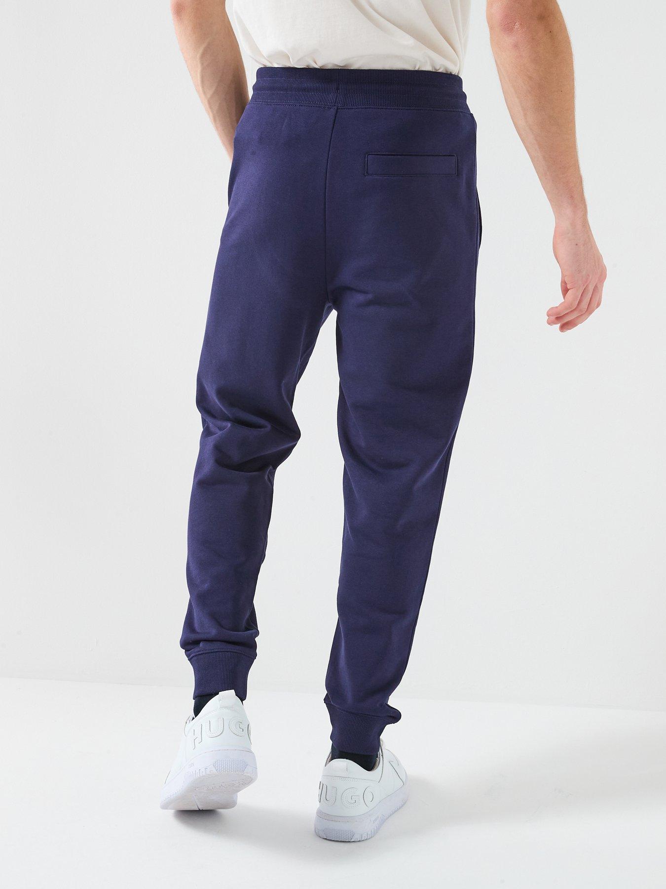 stillFront image of hugo-doak-212-regular-fit-cotton-terry-sweat-joggers-navy