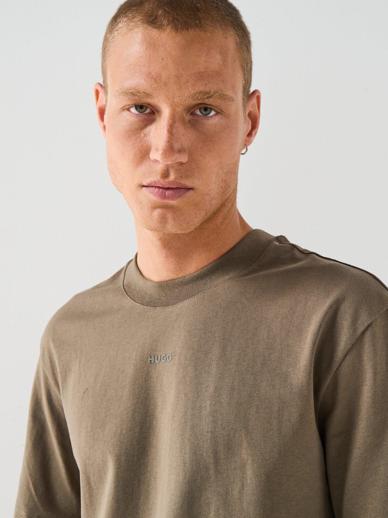 Image 4 of 6 of HUGO Dapolino Relaxed Fit T-Shirt - Grey