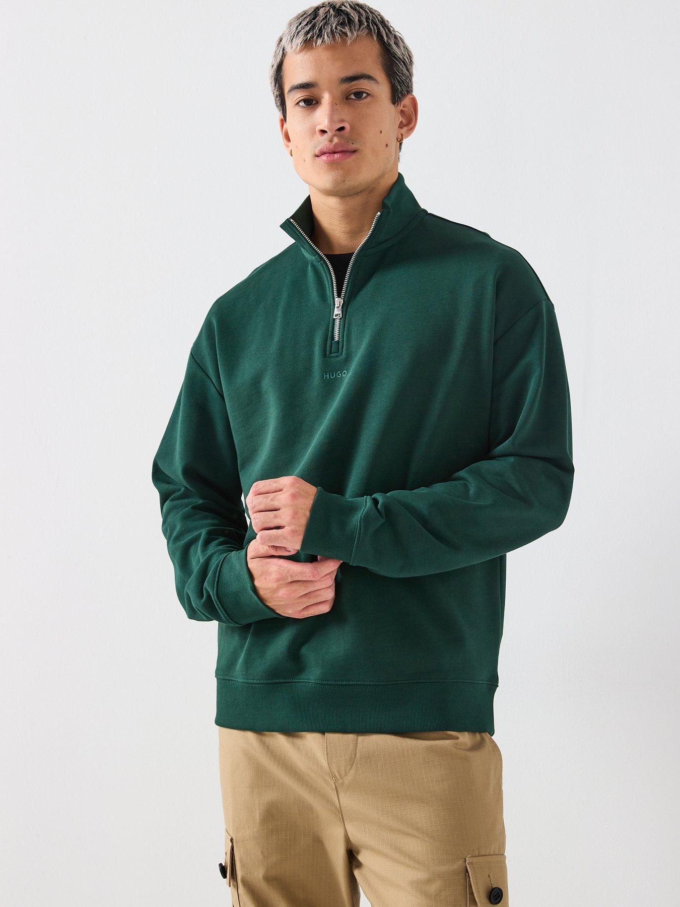undefined Durty244 Relaxed Fit 1/4 Zip Sweat - Green