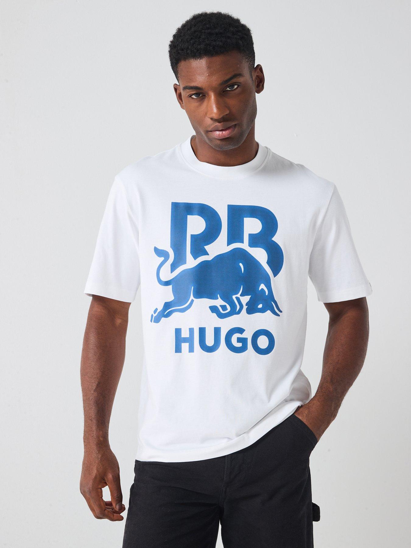 front image of hugo-dayla-racing-bulls-relaxed-graphic-t-shirt-white