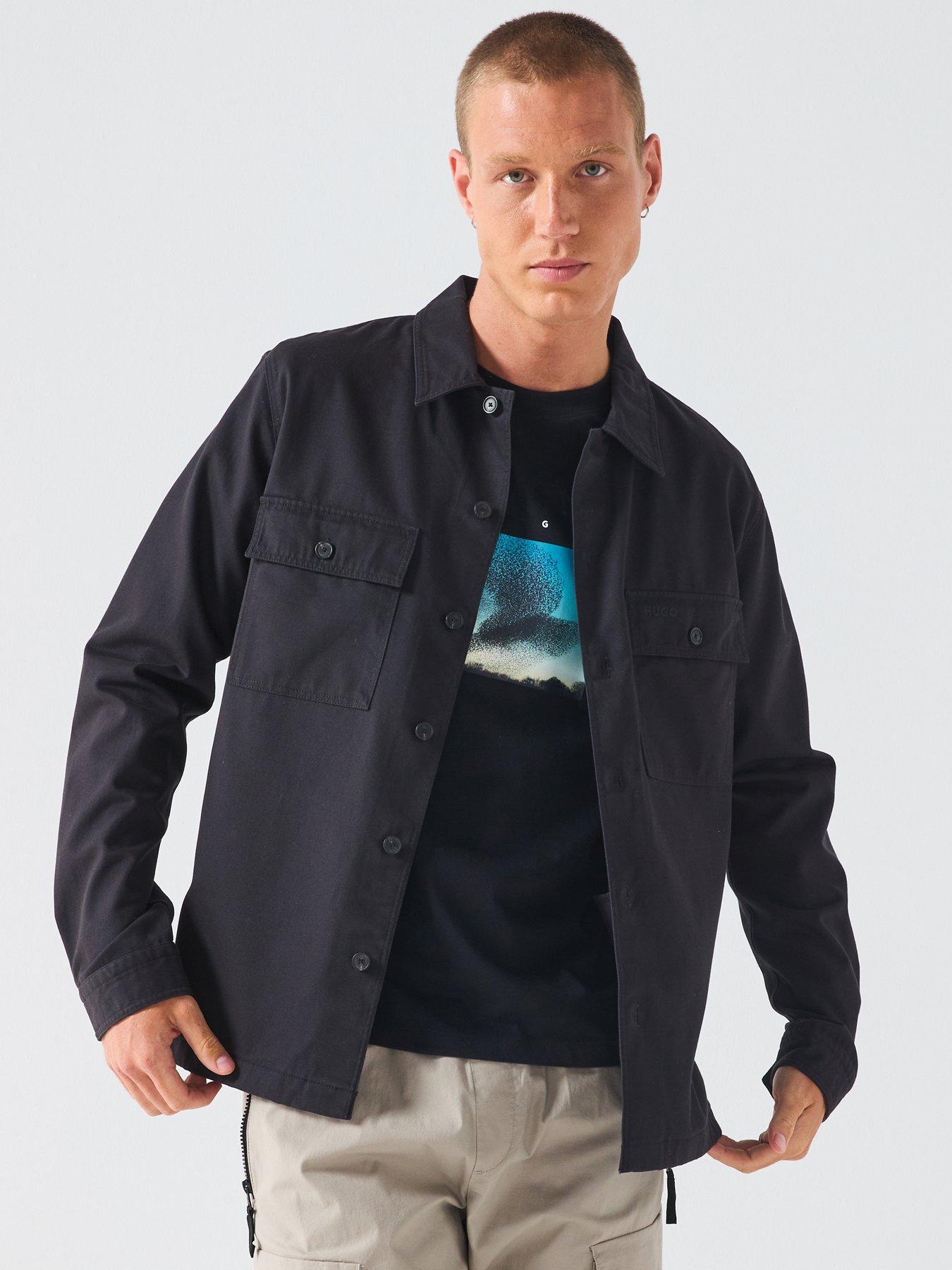 undefined Epoldo Oversized Fit Canvas Overshirt - Black