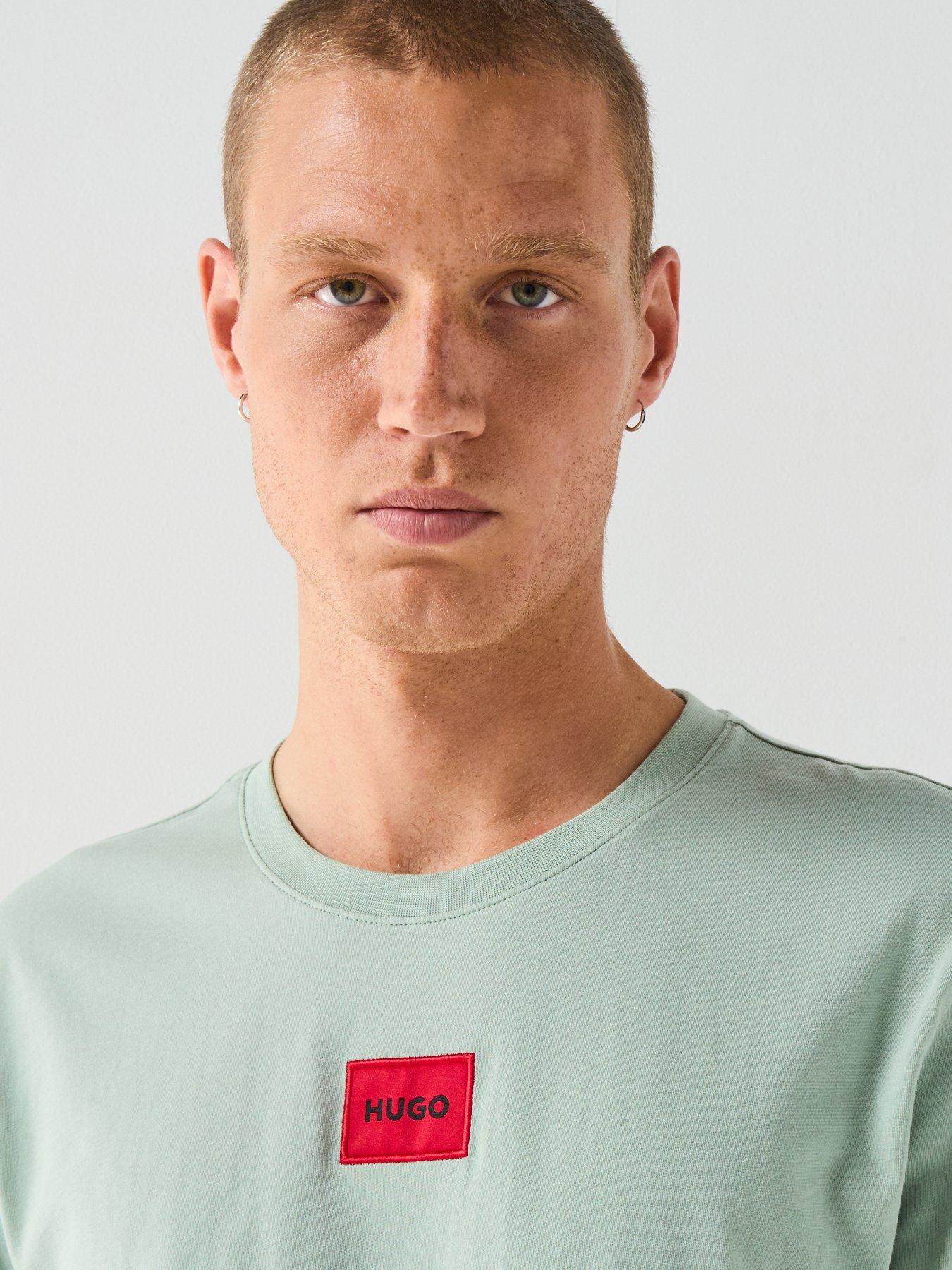 Image 4 of 5 of HUGO Regular Fit T-Shirt with Logo Label - Green