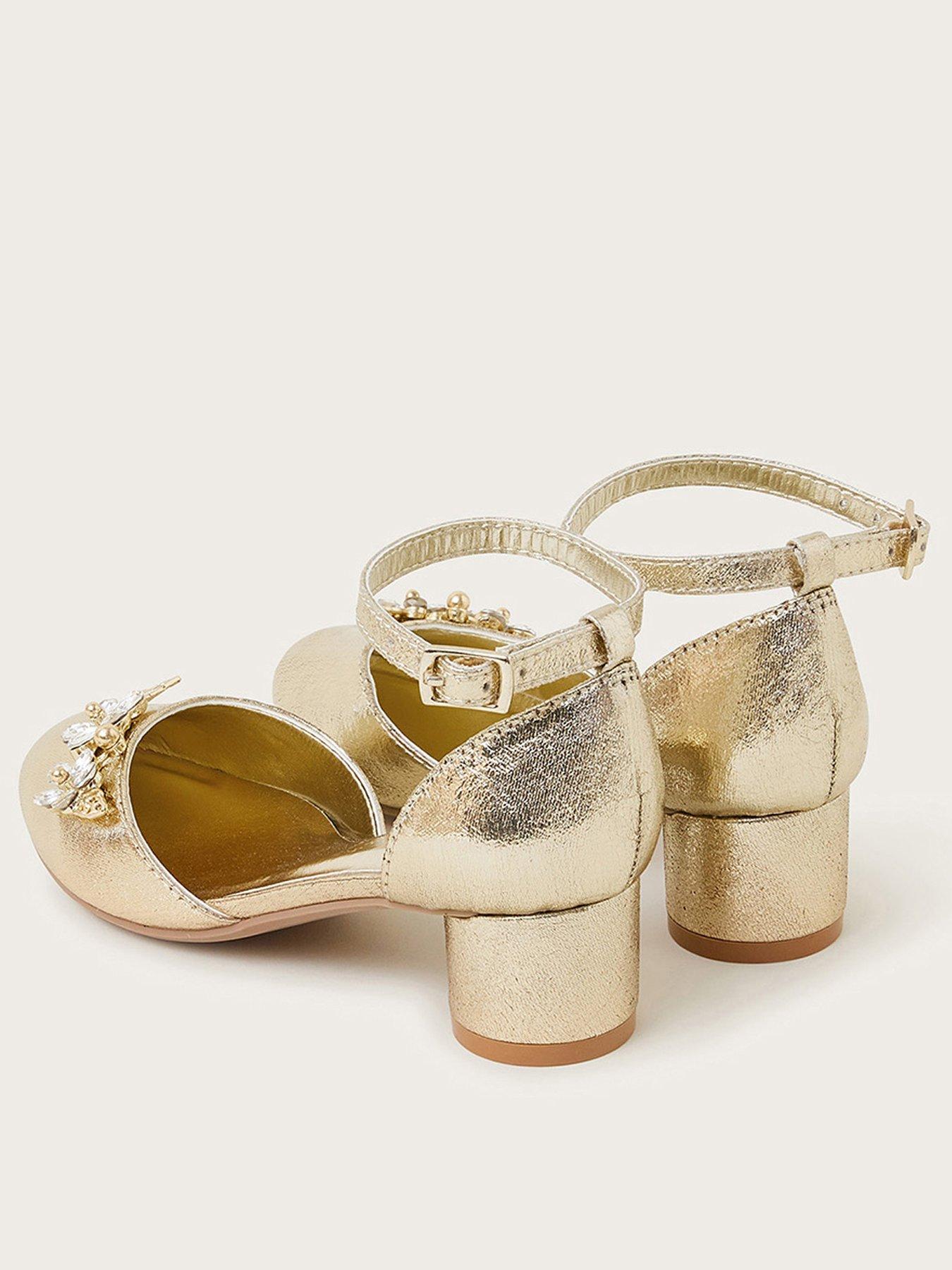  image of monsoon-girls-gold-jewel-flower-gem-heel-shoe-gold