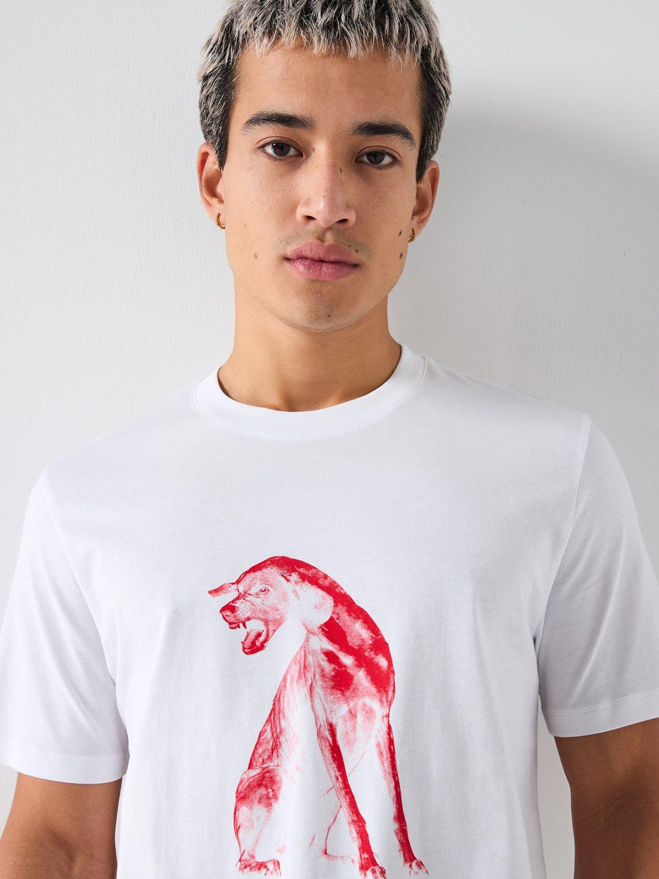 Image 4 of 6 of HUGO Didug Regular Fit T-Shirt - White