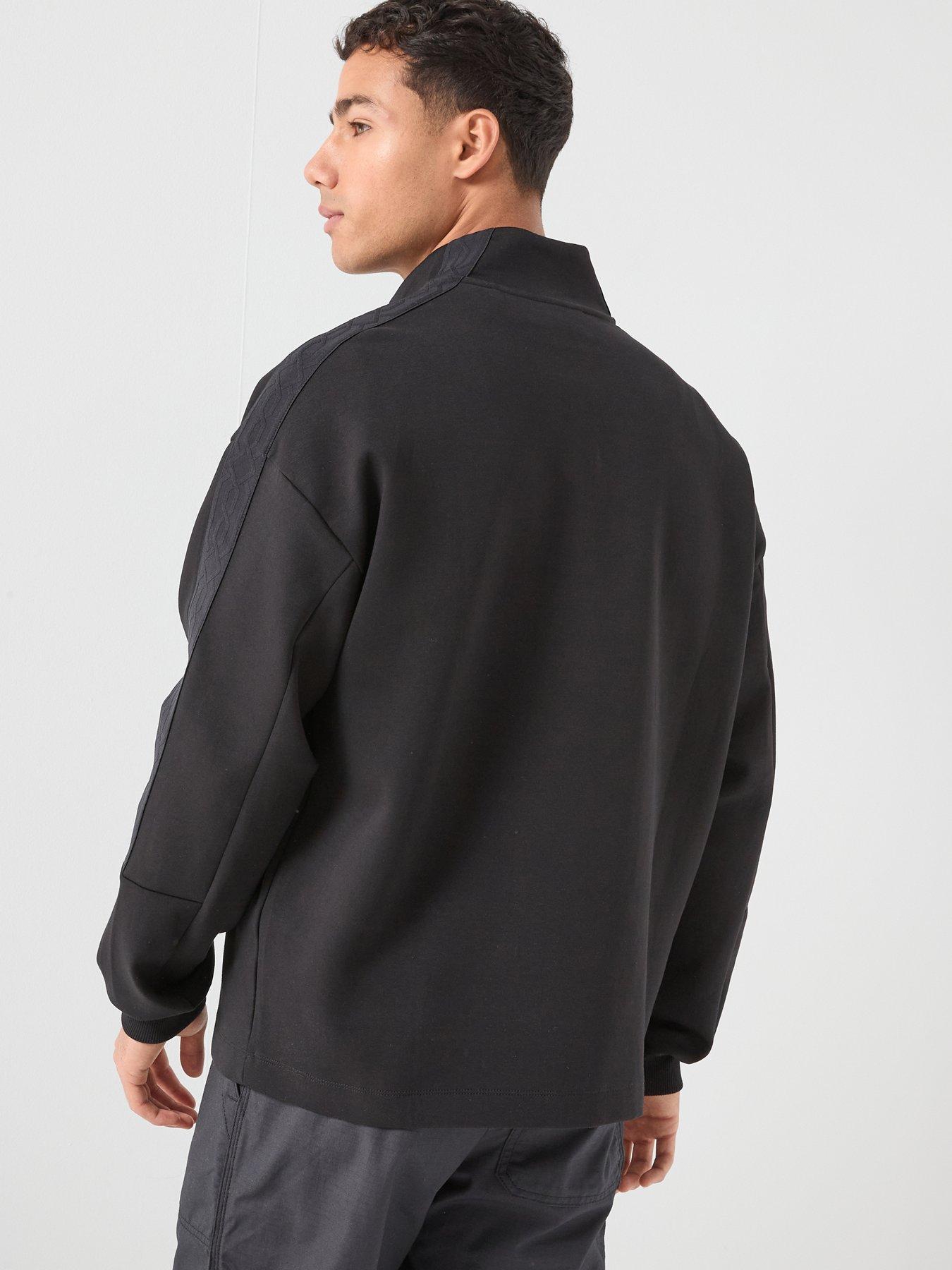 Image 2 of 4 of HUGO Danovotop Relaxed Fit 1/4 Zip Sweat - Black