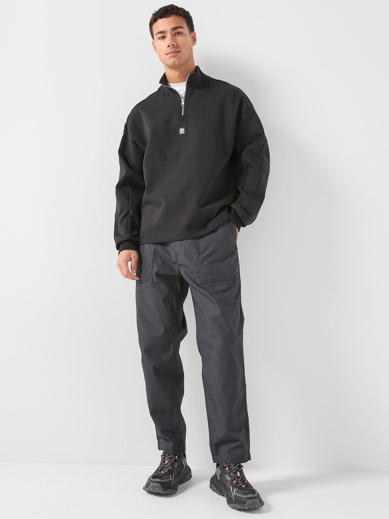 Image 3 of 4 of HUGO Danovotop Relaxed Fit 1/4 Zip Sweat - Black